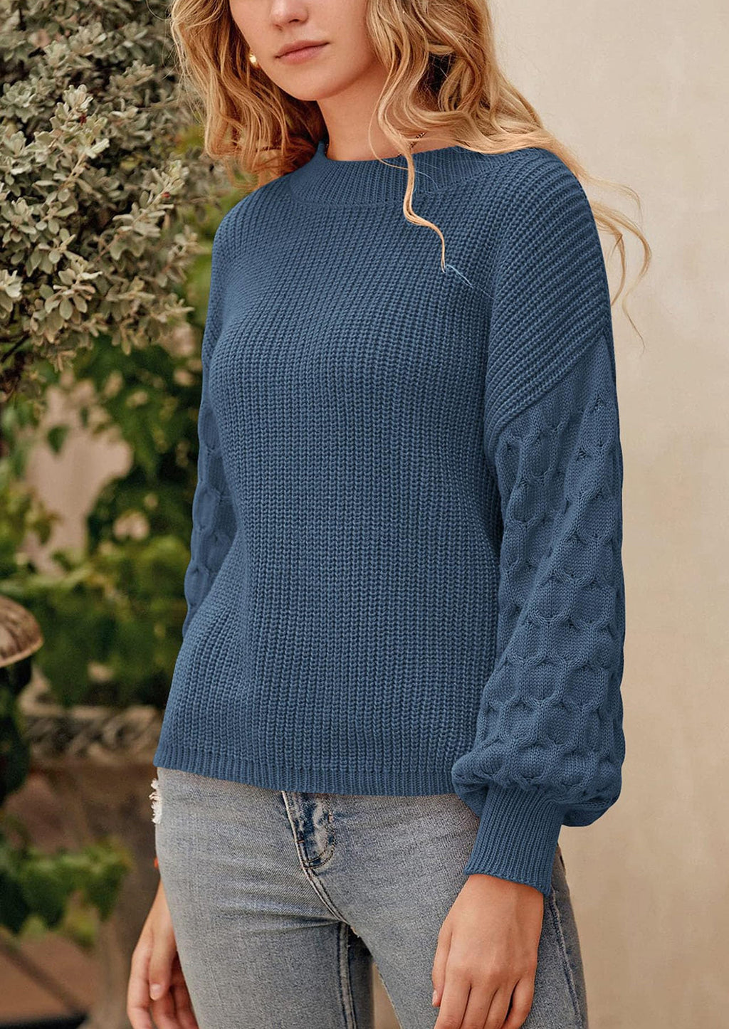 Women's Fall Pullover Sweater Casual Long Sleeve Loose Chunky Knit Tops Blouse Winter Fashion Clothing