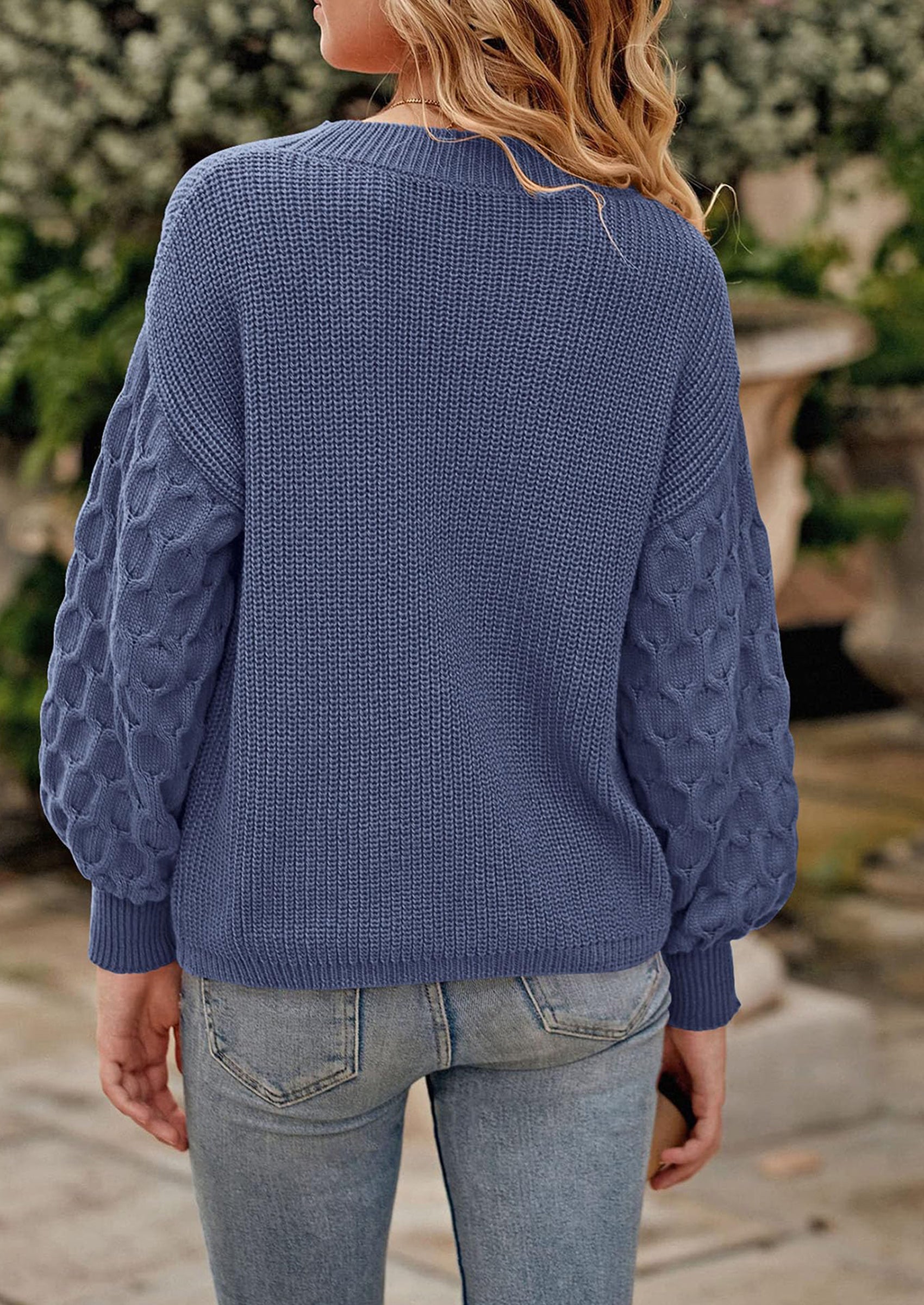 Women's Fall Pullover Sweater Casual Long Sleeve Loose Chunky Knit Tops Blouse Winter Fashion Clothing