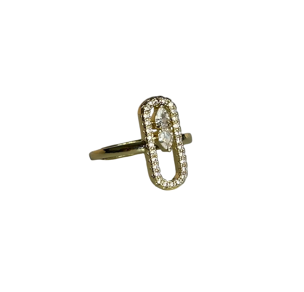 Duo Crystal Ring