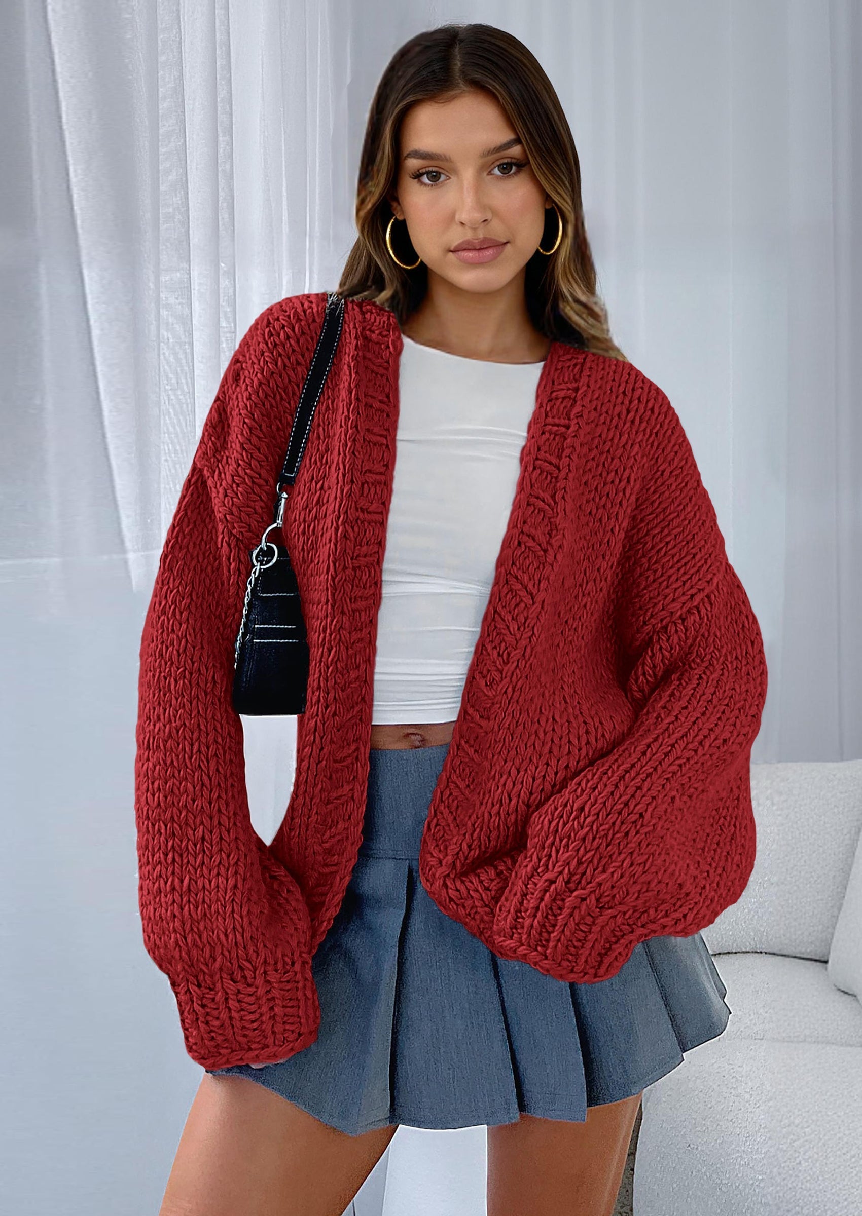 Cardigan Sweaters for Women Trendy Fall Fashion Long Sleeve Chunky Knit Cardigans Winter Clothing Outfits