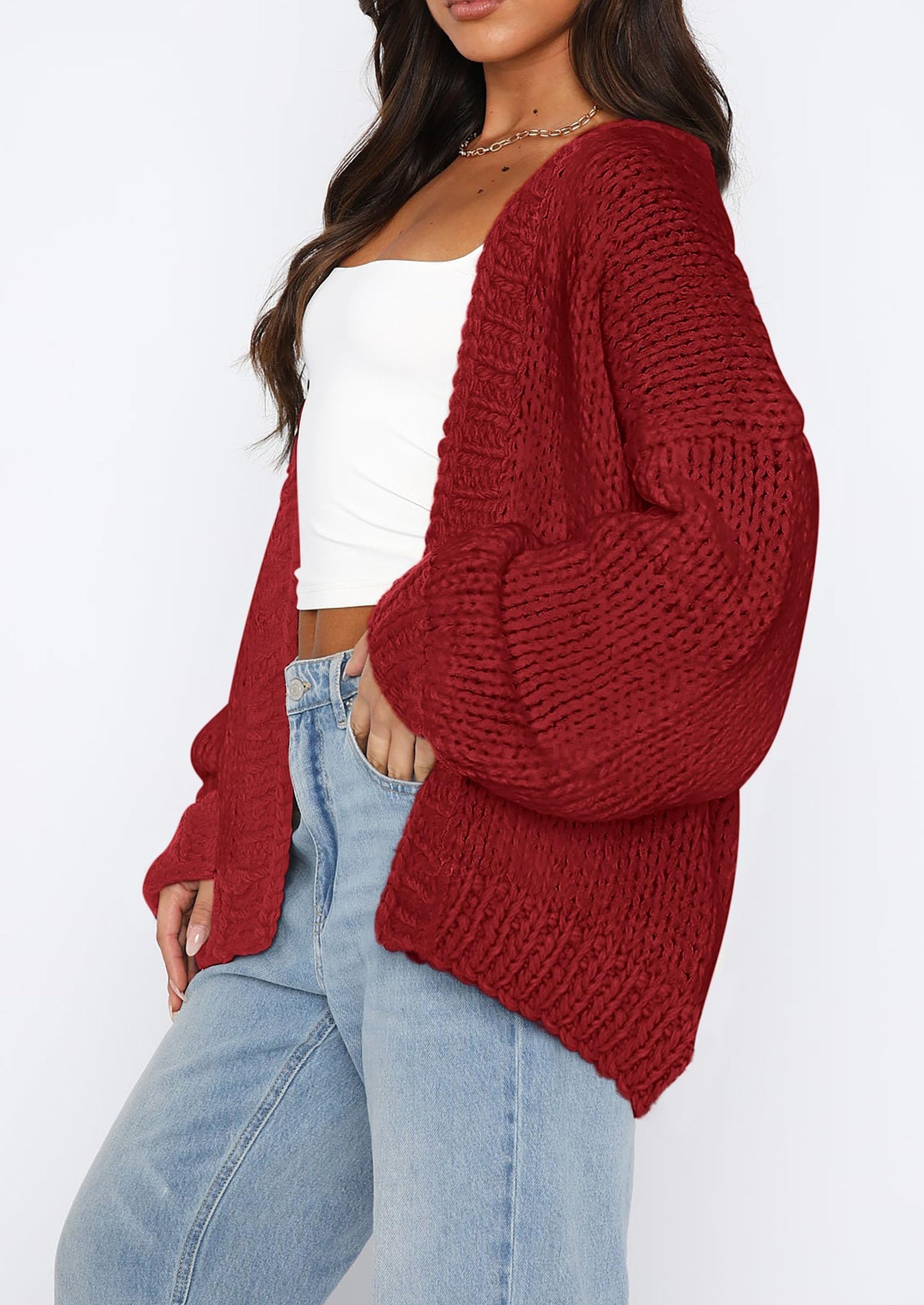 Cardigan Sweaters for Women Trendy Fall Fashion Long Sleeve Chunky Knit Cardigans Winter Clothing Outfits