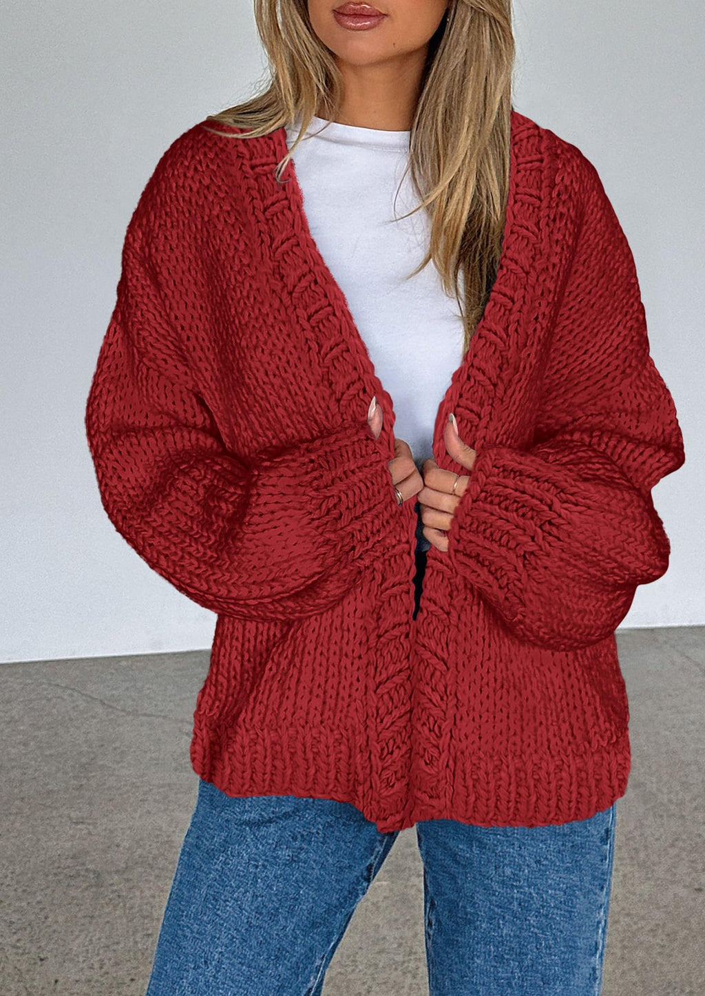 Cardigan Sweaters for Women Trendy Fall Fashion Long Sleeve Chunky Knit Cardigans Winter Clothing Outfits