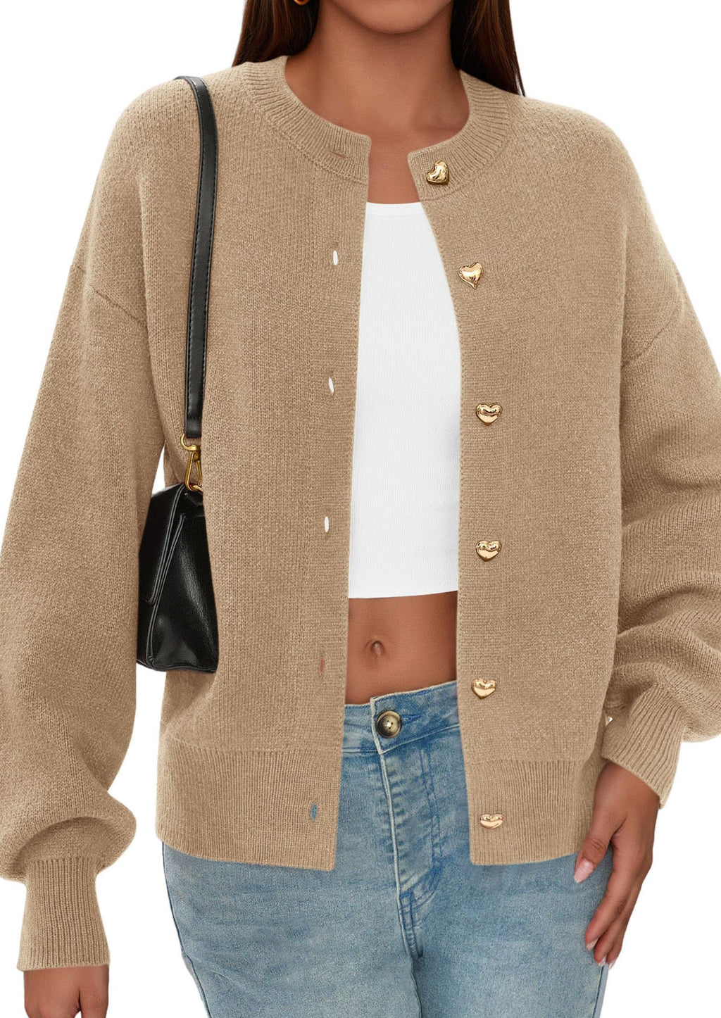 Cardigan Sweaters for Women Trendy Long Sleeve Open Front Button Down Jacket Fall Clothes Winter Coats