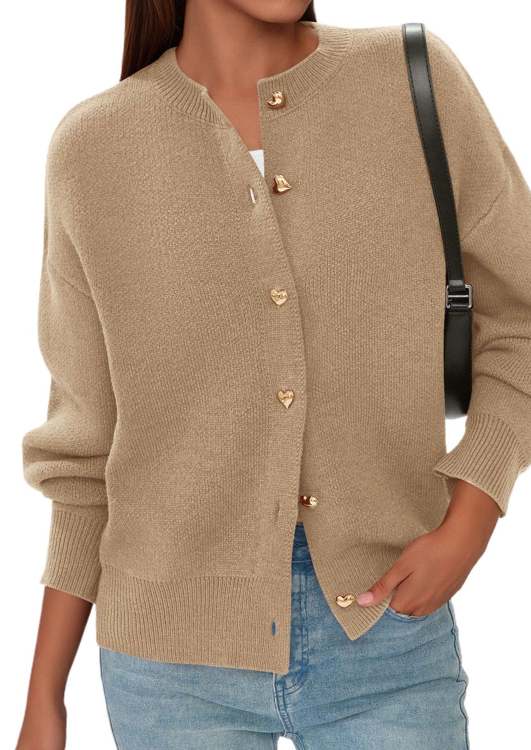 Cardigan Sweaters for Women Trendy Long Sleeve Open Front Button Down Jacket Fall Clothes Winter Coats