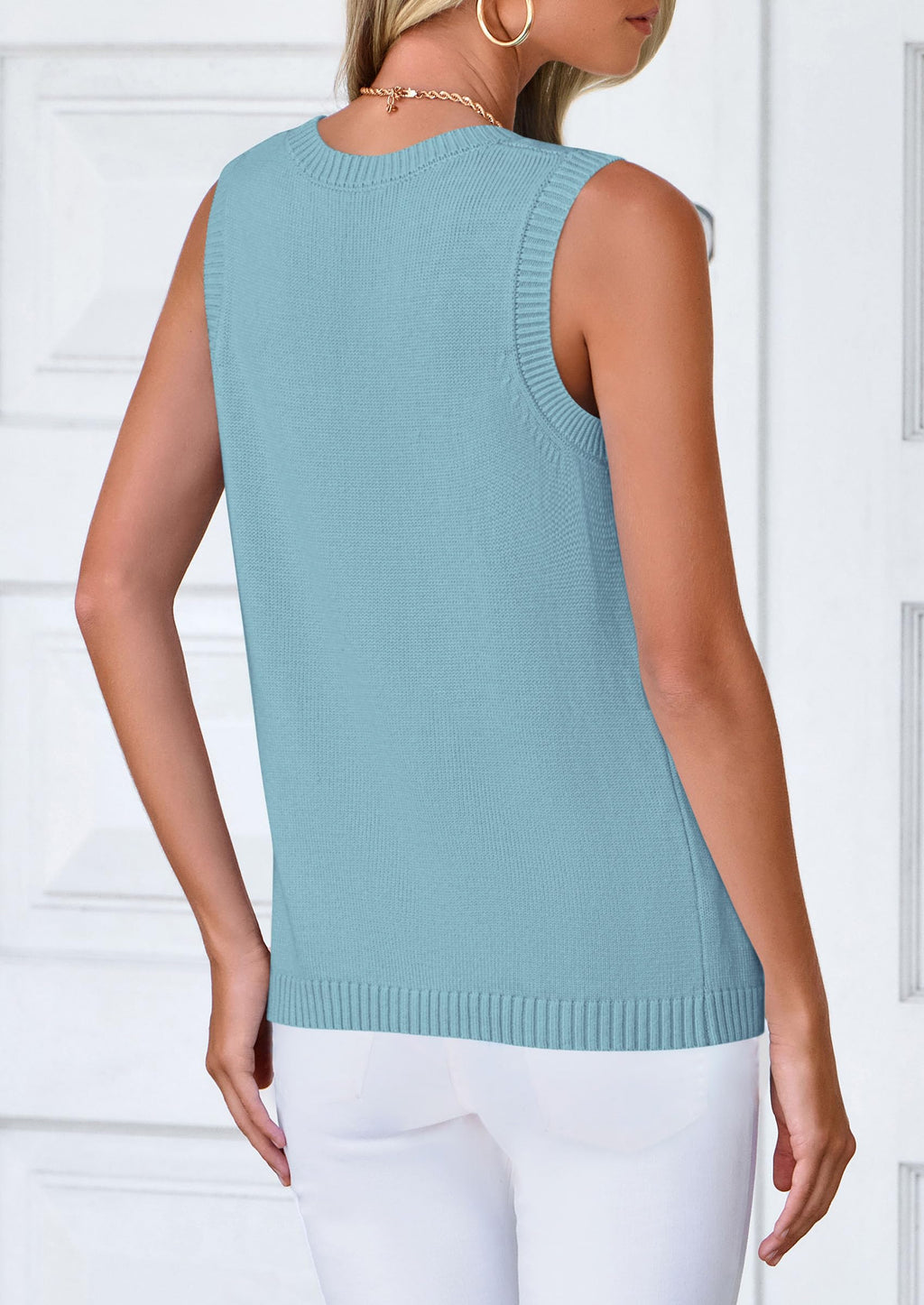 Sweater Vest Women Spring Summer Casual Lightweight Knit Sleeveless Button Down Tank Tops Trendy Clothes