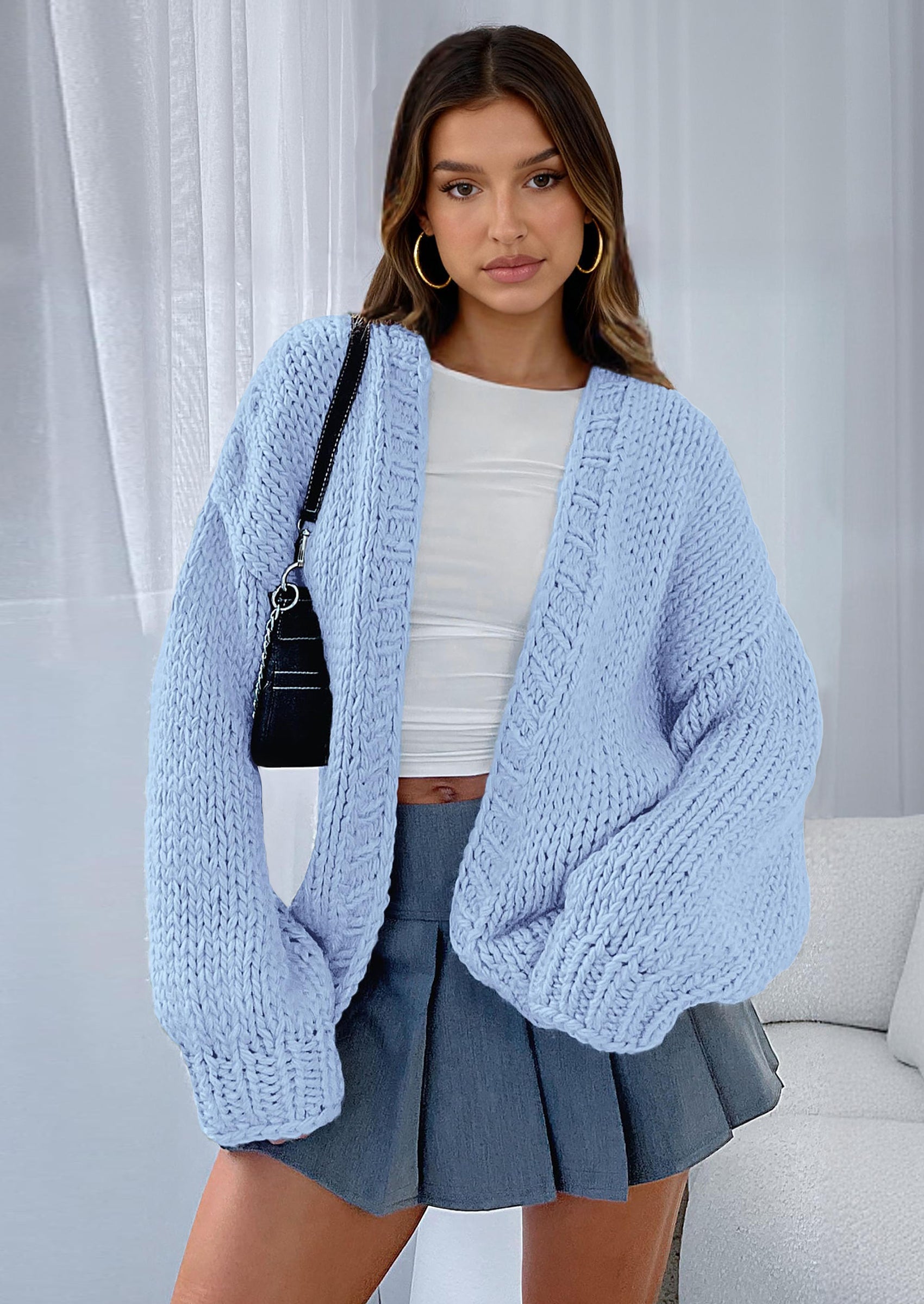 Cardigan Sweaters for Women Trendy Fall Fashion Long Sleeve Chunky Knit Cardigans Winter Clothing Outfits