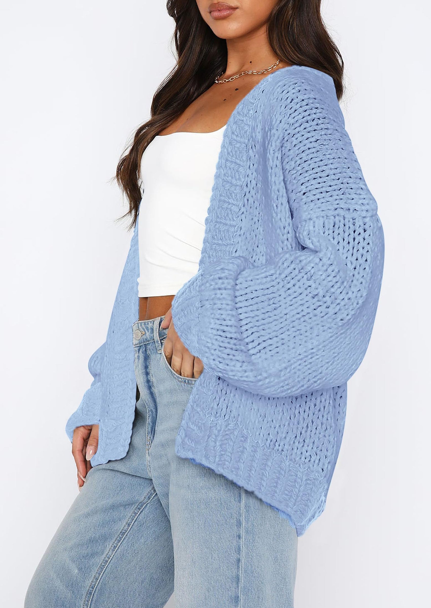 Cardigan Sweaters for Women Trendy Fall Fashion Long Sleeve Chunky Knit Cardigans Winter Clothing Outfits