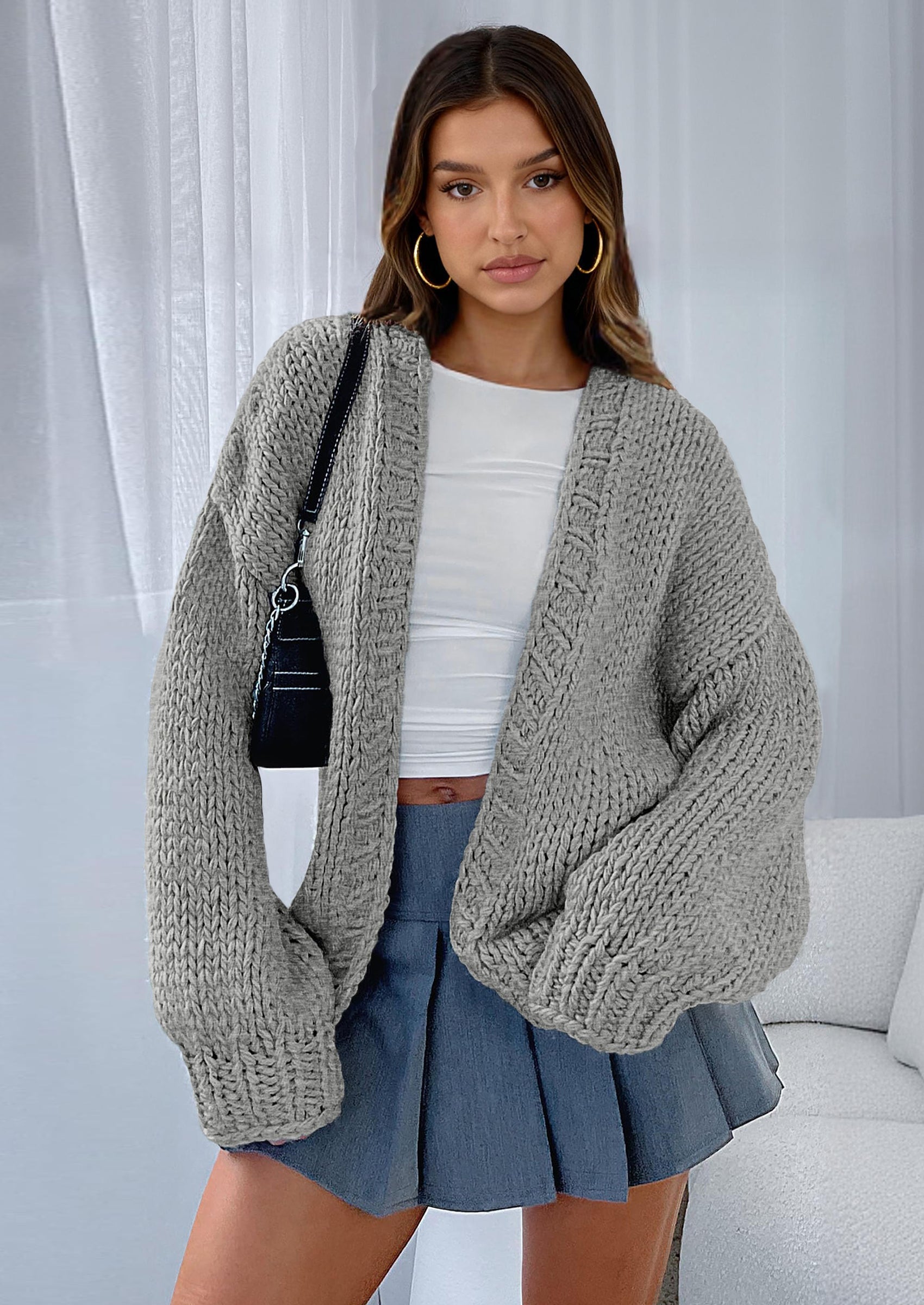 Cardigan Sweaters for Women Trendy Fall Fashion Long Sleeve Chunky Knit Cardigans Winter Clothing Outfits