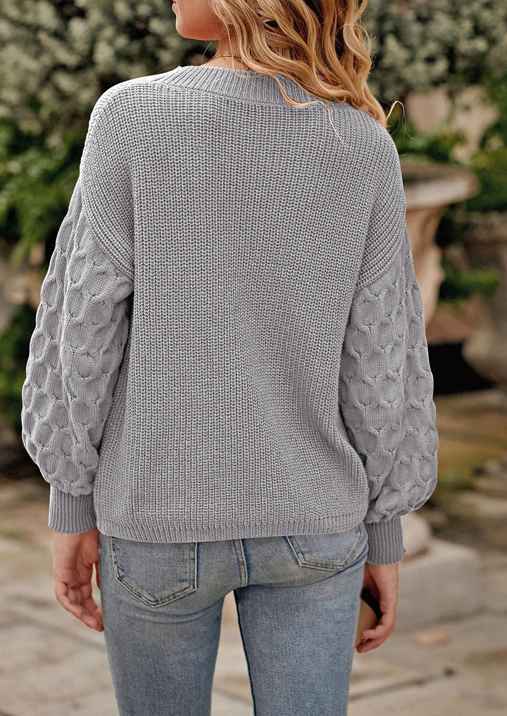 Women's Fall Pullover Sweater Casual Long Sleeve Loose Chunky Knit Tops Blouse Winter Fashion Clothing