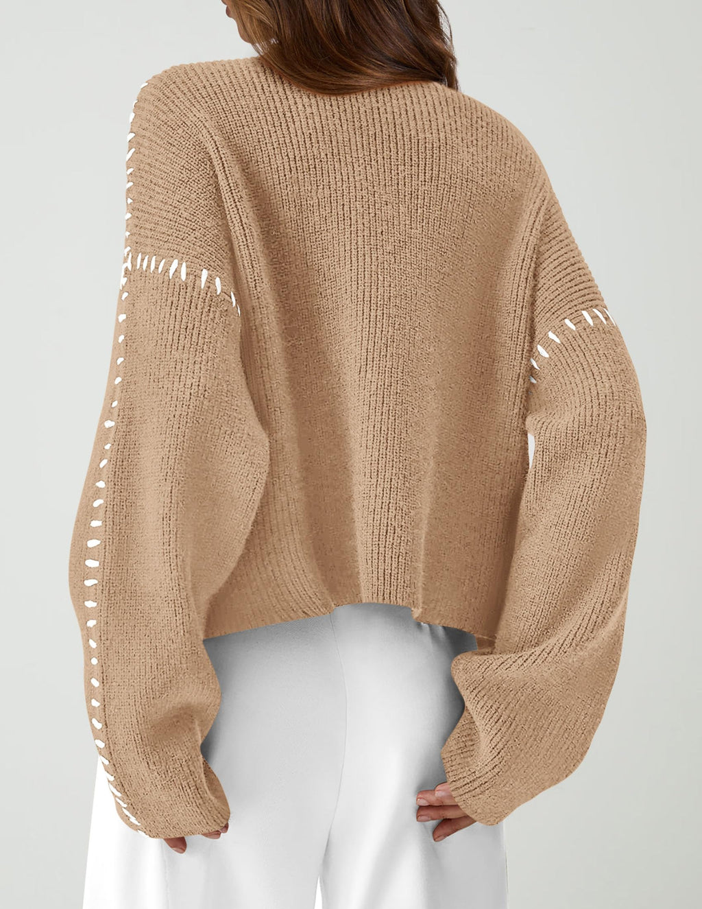 Women's Chunky Knit Sweaters Fall Long Sleeve Mock Neck Oversized Pullover Tops Winter Fashion Clothes