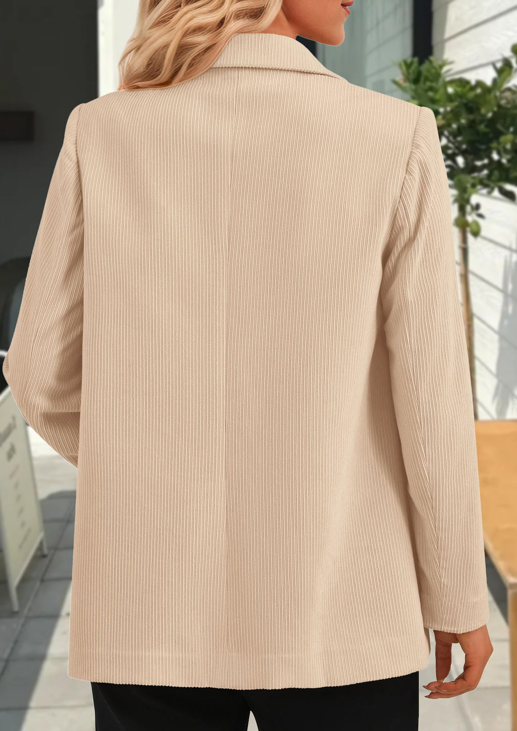 Women's Winter Corduroy Blazers Jackets Dressy Casual Ribbed Long Sleeve Lapel Fashion Work Business Outerwear