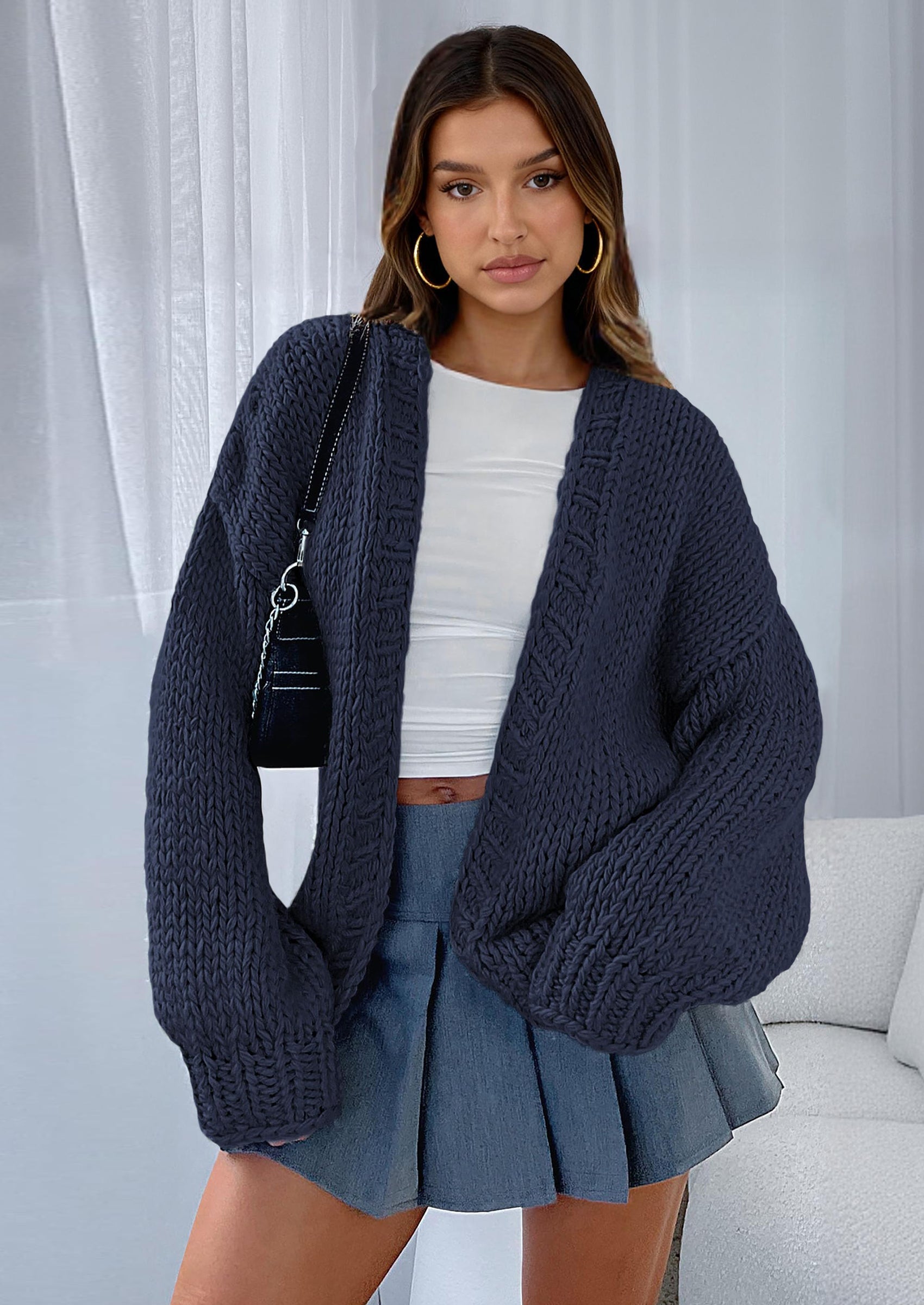 Cardigan Sweaters for Women Trendy Fall Fashion Long Sleeve Chunky Knit Cardigans Winter Clothing Outfits