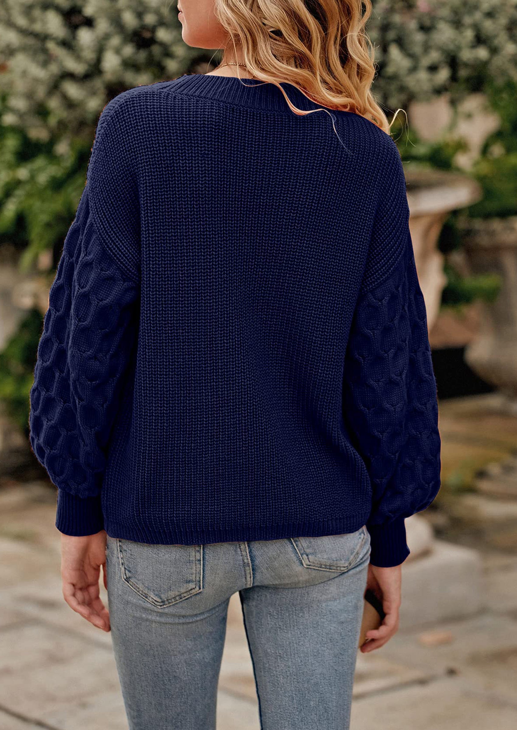 Women's Fall Pullover Sweater Casual Long Sleeve Loose Chunky Knit Tops Blouse Winter Fashion Clothing