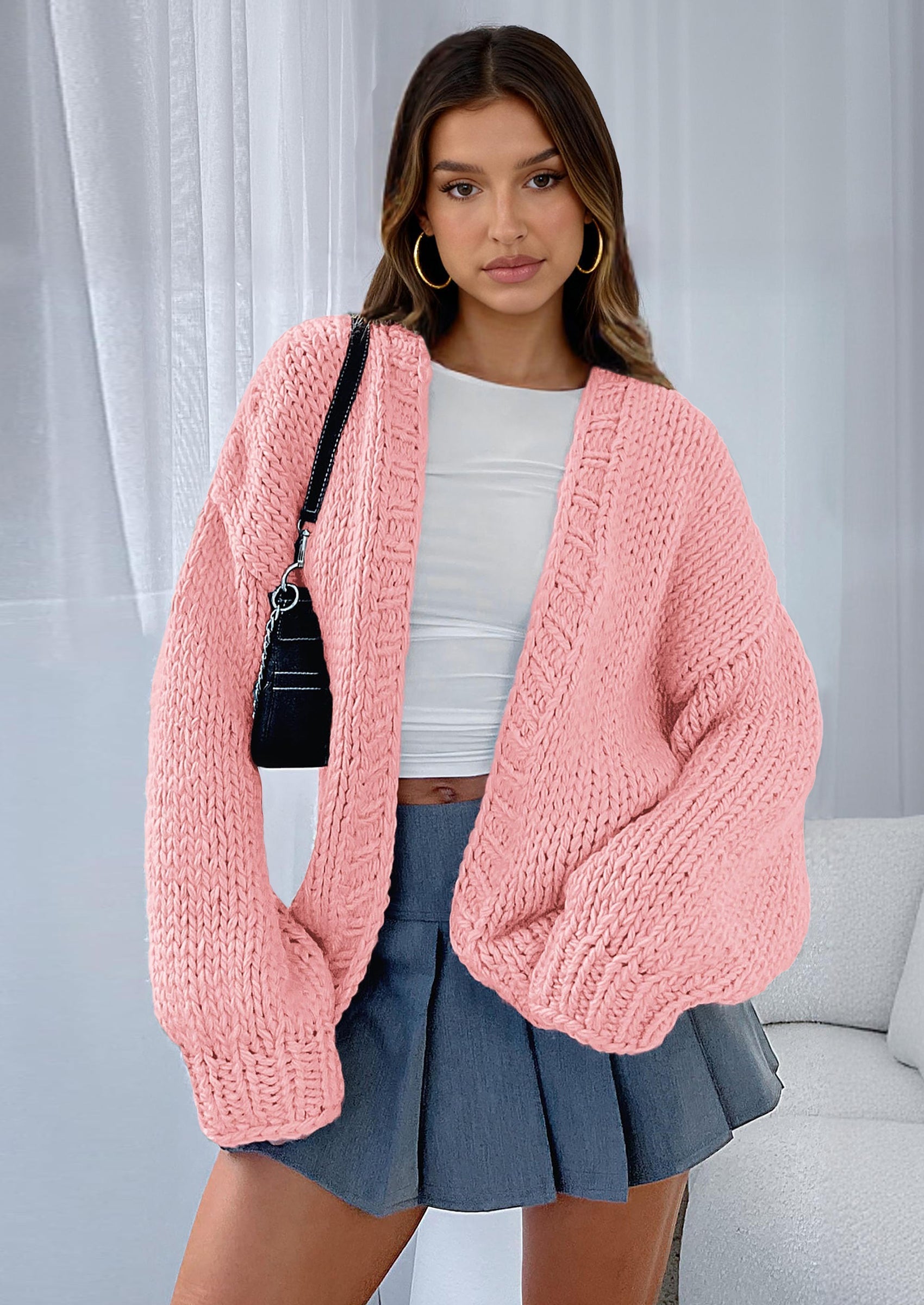 Cardigan Sweaters for Women Trendy Fall Fashion Long Sleeve Chunky Knit Cardigans Winter Clothing Outfits