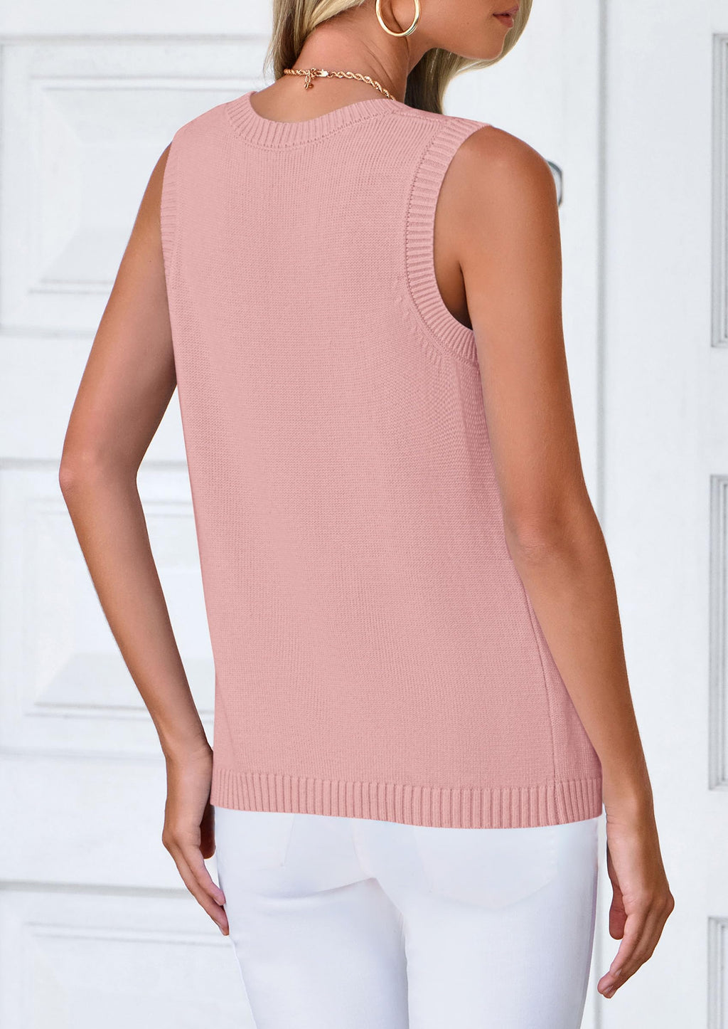 Sweater Vest Women Spring Summer Casual Lightweight Knit Sleeveless Button Down Tank Tops Trendy Clothes