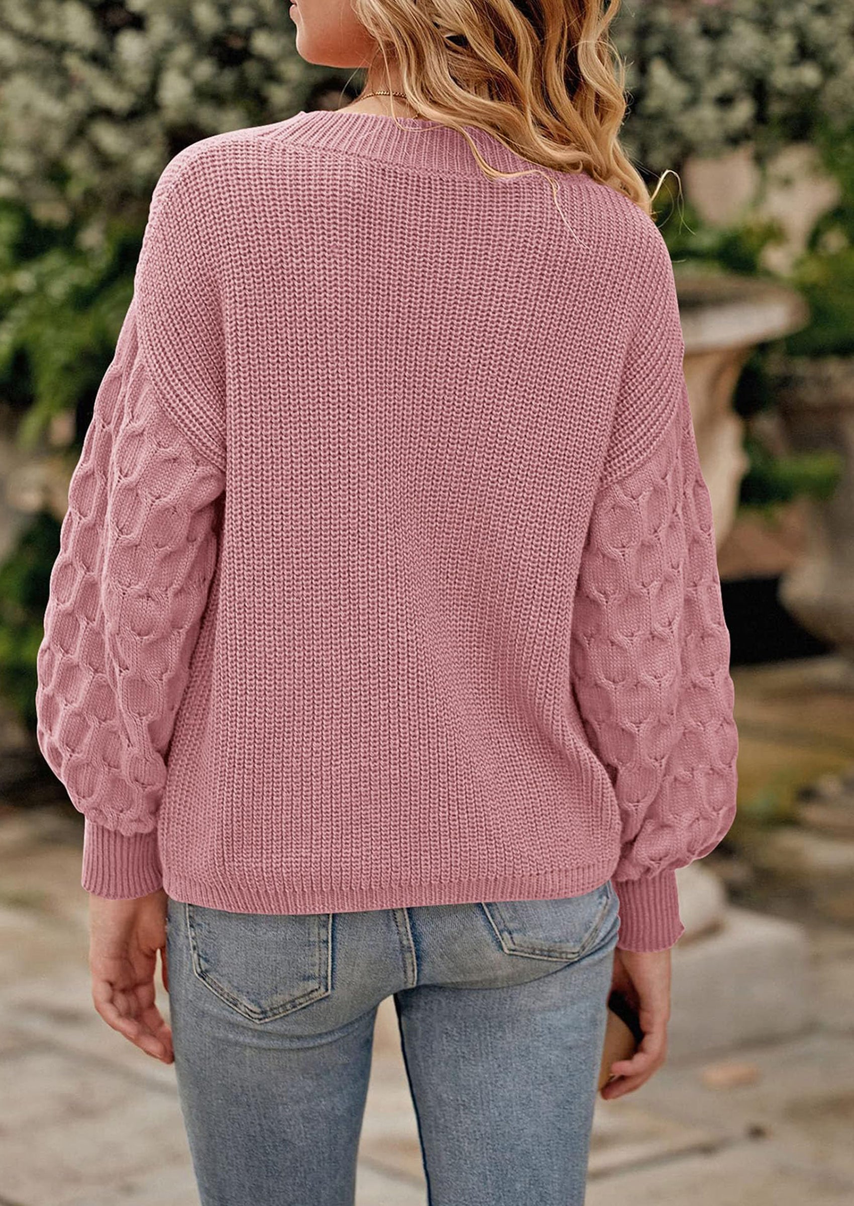 Women's Fall Pullover Sweater Casual Long Sleeve Loose Chunky Knit Tops Blouse Winter Fashion Clothing