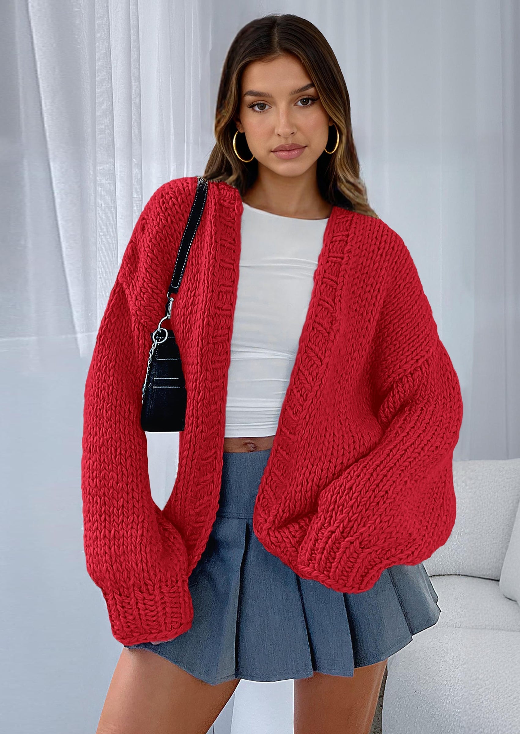 Cardigan Sweaters for Women Trendy Fall Fashion Long Sleeve Chunky Knit Cardigans Winter Clothing Outfits