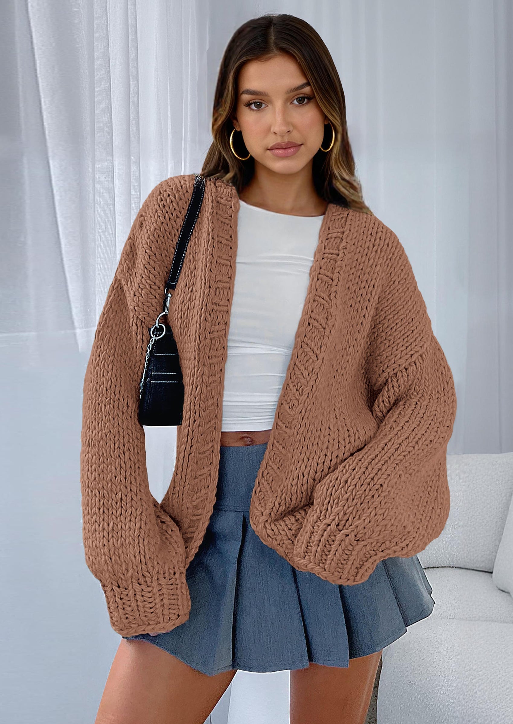 Cardigan Sweaters for Women Trendy Fall Fashion Long Sleeve Chunky Knit Cardigans Winter Clothing Outfits