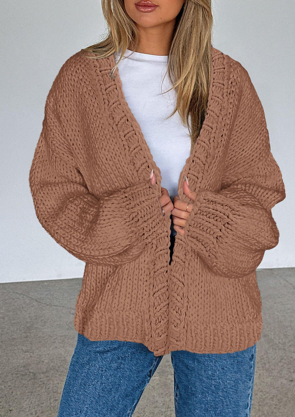 Cardigan Sweaters for Women Trendy Fall Fashion Long Sleeve Chunky Knit Cardigans Winter Clothing Outfits