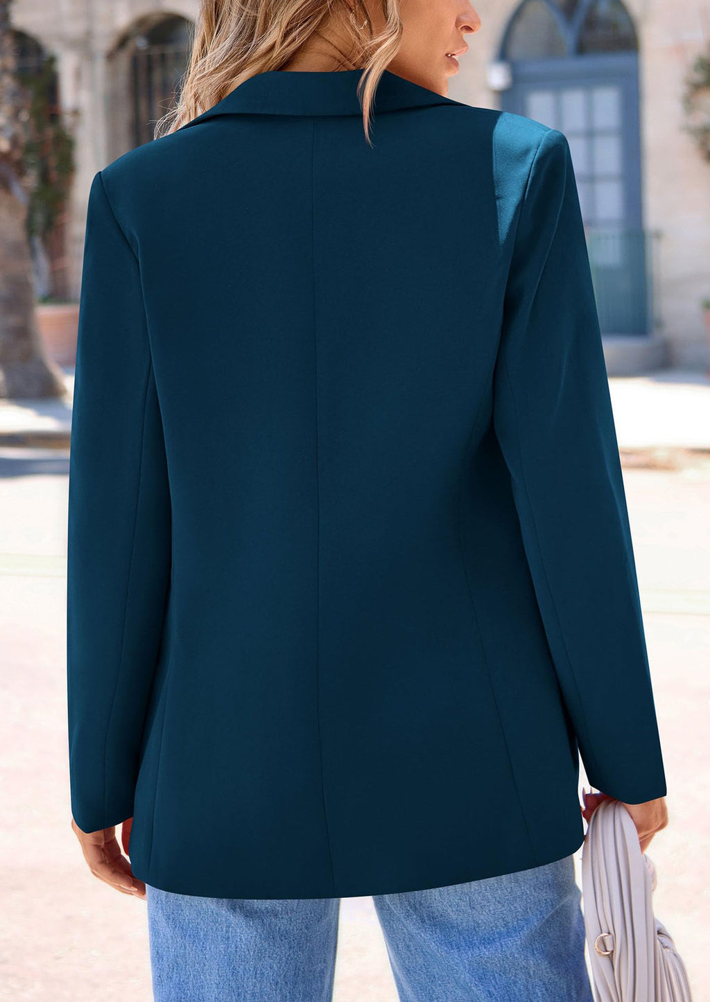 Women's Spring Fall Business Casual Blazers Long Sleeve Notch Lapel Trendy Work Office Blazer Jackets Outerwear