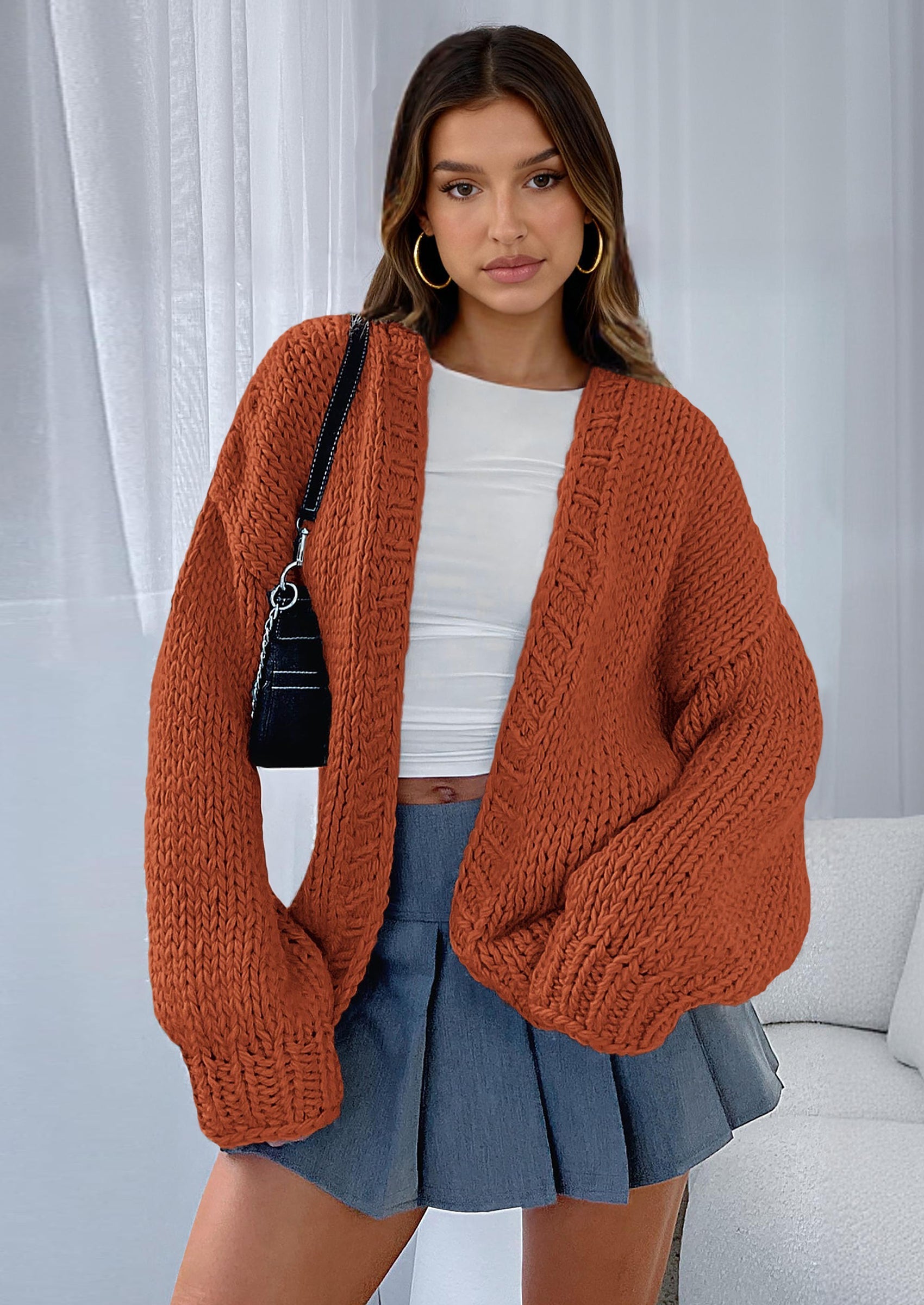 Cardigan Sweaters for Women Trendy Fall Fashion Long Sleeve Chunky Knit Cardigans Winter Clothing Outfits