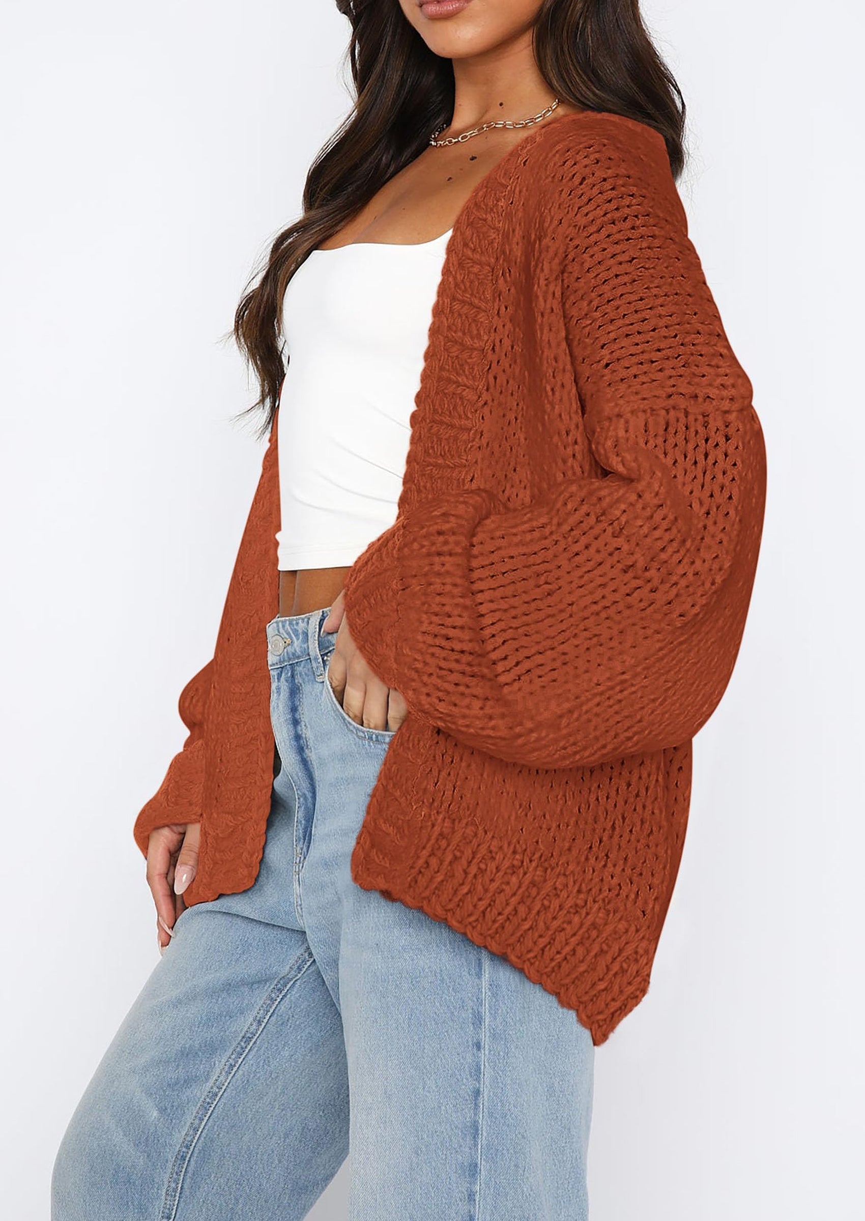 Cardigan Sweaters for Women Trendy Fall Fashion Long Sleeve Chunky Knit Cardigans Winter Clothing Outfits