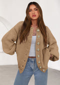 Women's Winter Cardigan Sweaters Trendy Chunky Knit Long Sleeve Button Up Casual Warm Fall Jackets Coats