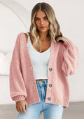 Cardigan Sweaters for Women Trendy Fall Long Sleeve Button Down Oversized Chunky Knit Sweater Outerwear