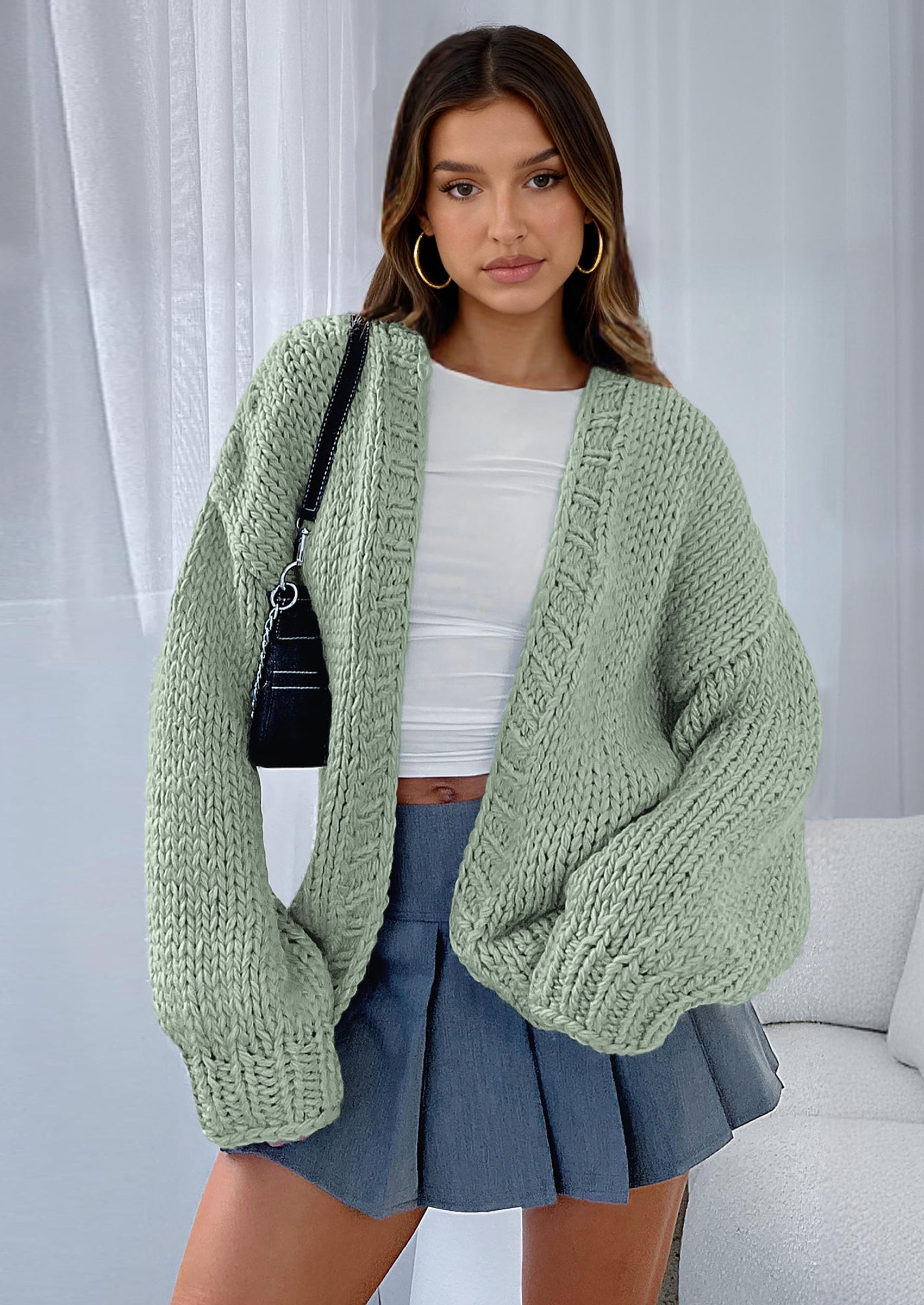 Cardigan Sweaters for Women Trendy Fall Fashion Long Sleeve Chunky Knit Cardigans Winter Clothing Outfits