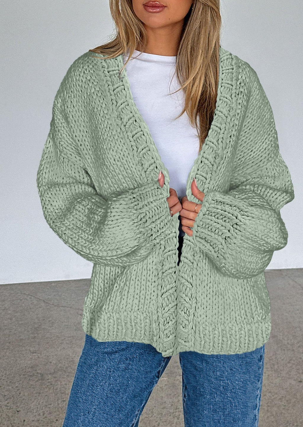 Cardigan Sweaters for Women Trendy Fall Fashion Long Sleeve Chunky Knit Cardigans Winter Clothing Outfits