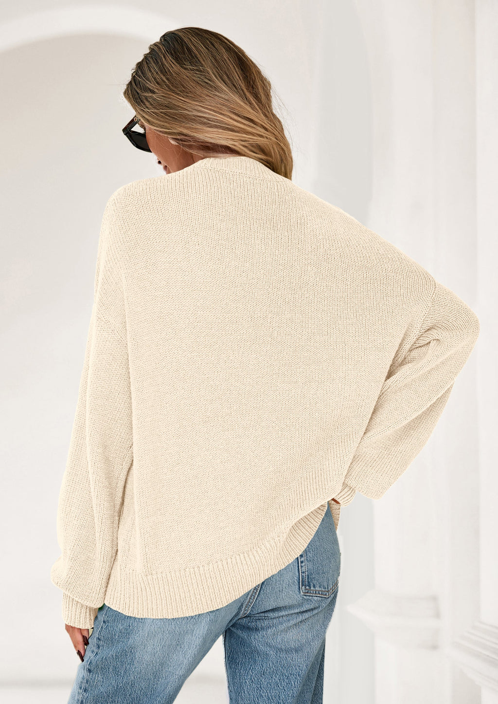 Womens Sweaters Fall Fashion Long Sleeve Crewneck Floral Knit Pullover Sweater Tops Winter Clothes