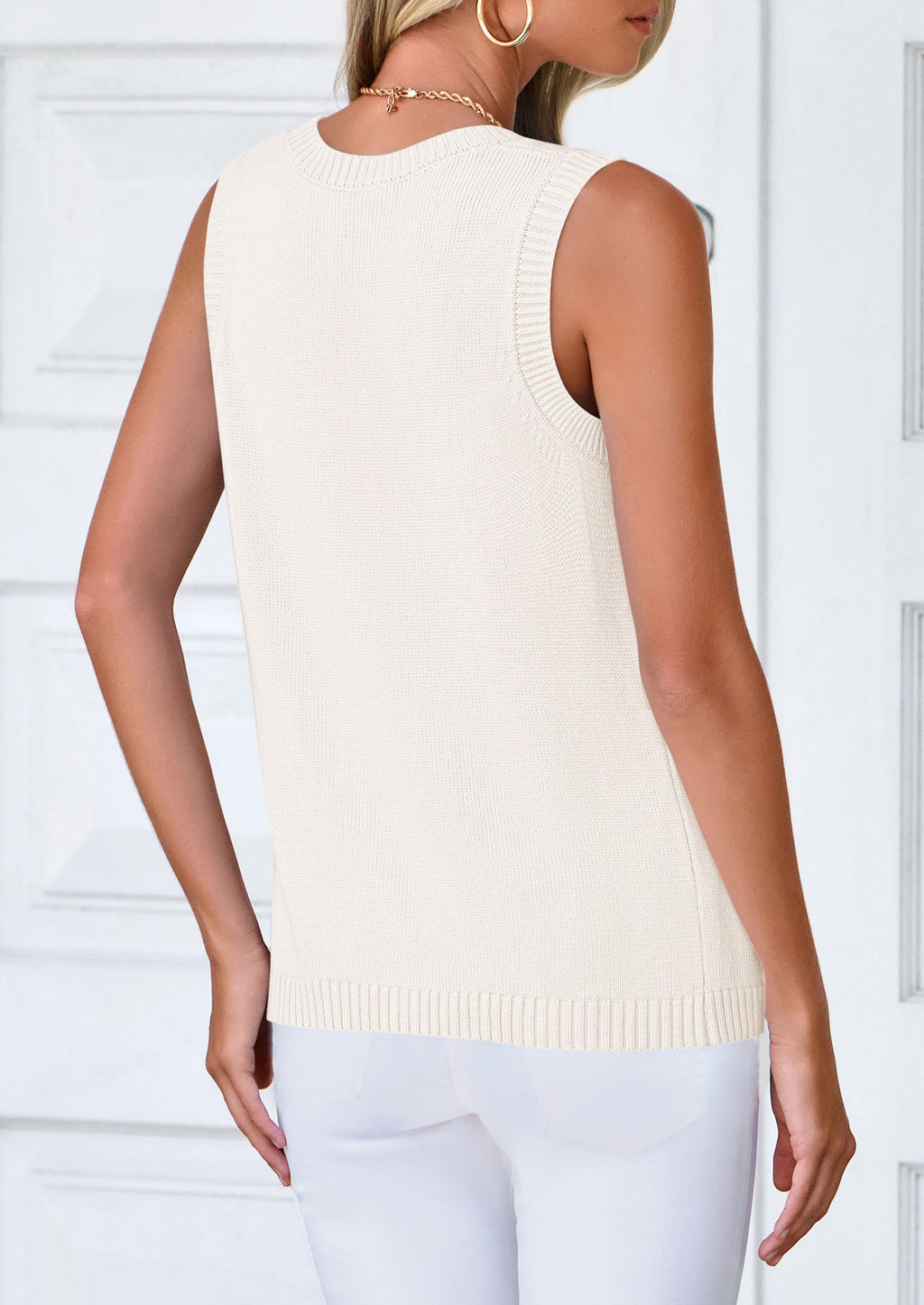 Sweater Vest Women Spring Summer Casual Lightweight Knit Sleeveless Button Down Tank Tops Trendy Clothes