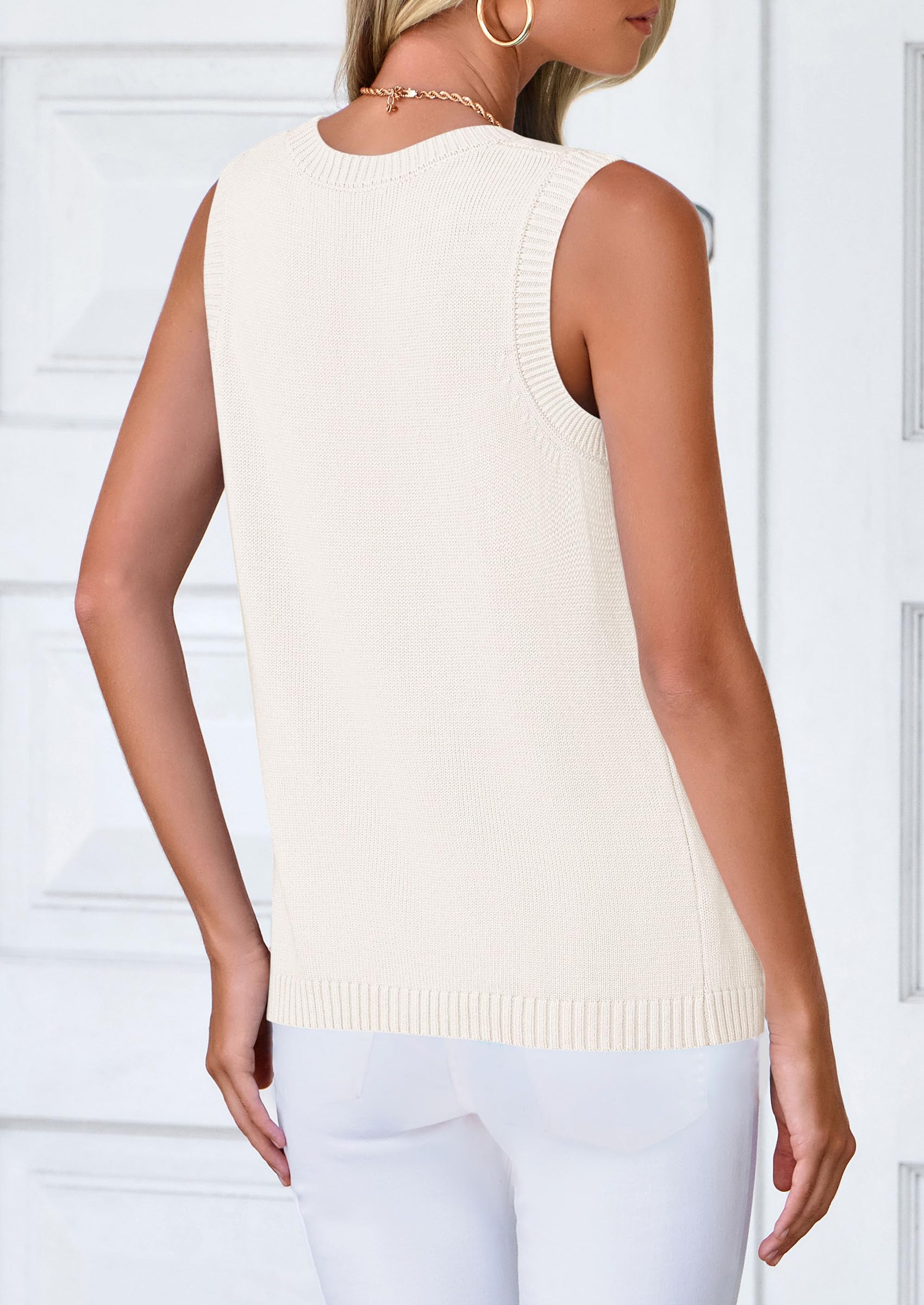 Sweater Vest Women Spring Summer Casual Lightweight Knit Sleeveless Button Down Tank Tops Trendy Clothes