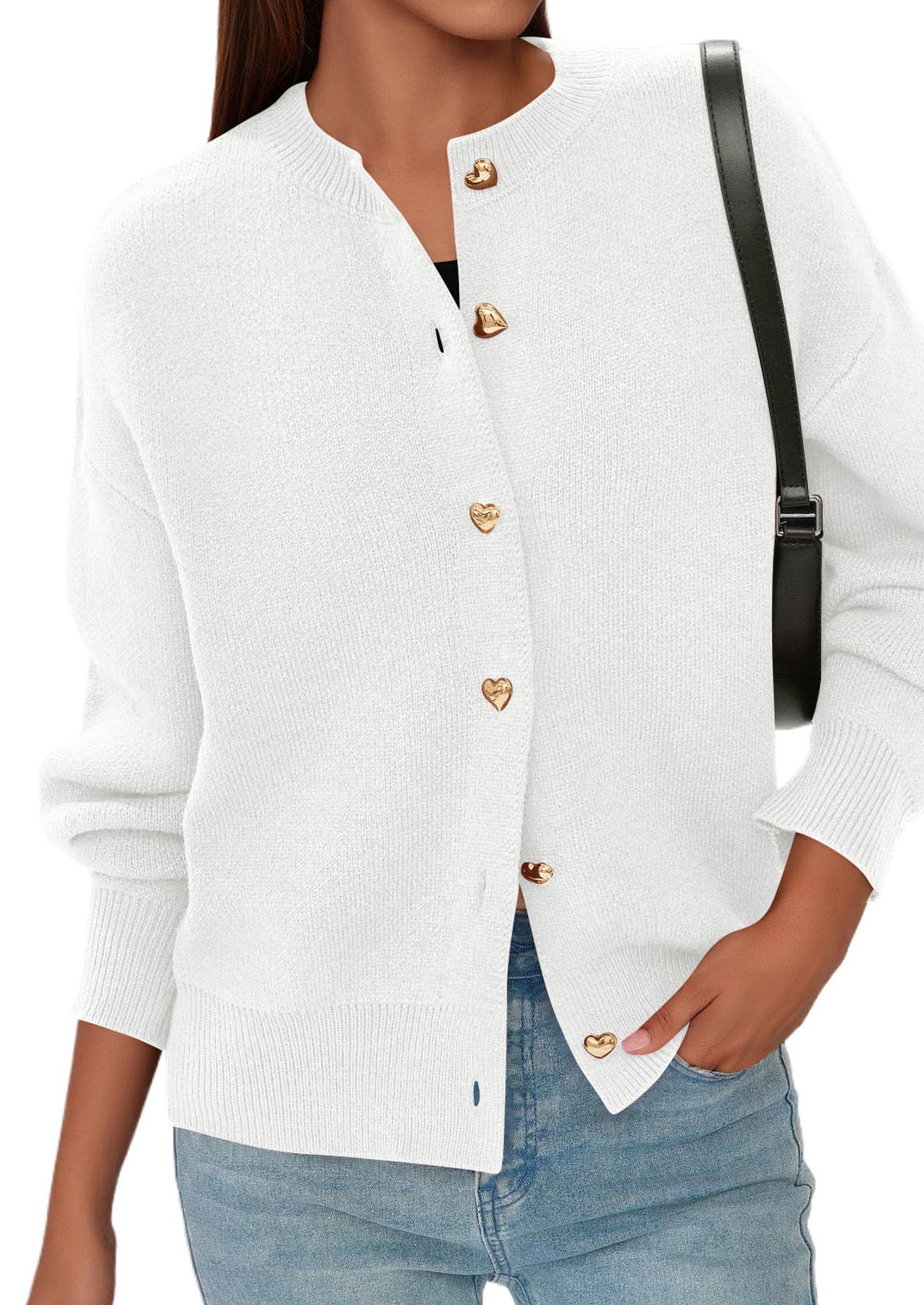 Cardigan Sweaters for Women Trendy Long Sleeve Open Front Button Down Jacket Fall Clothes Winter Coats