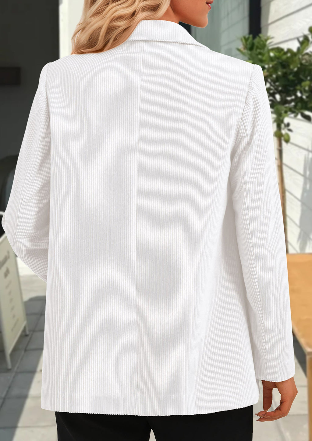 Women's Winter Corduroy Blazers Jackets Dressy Casual Ribbed Long Sleeve Lapel Fashion Work Business Outerwear