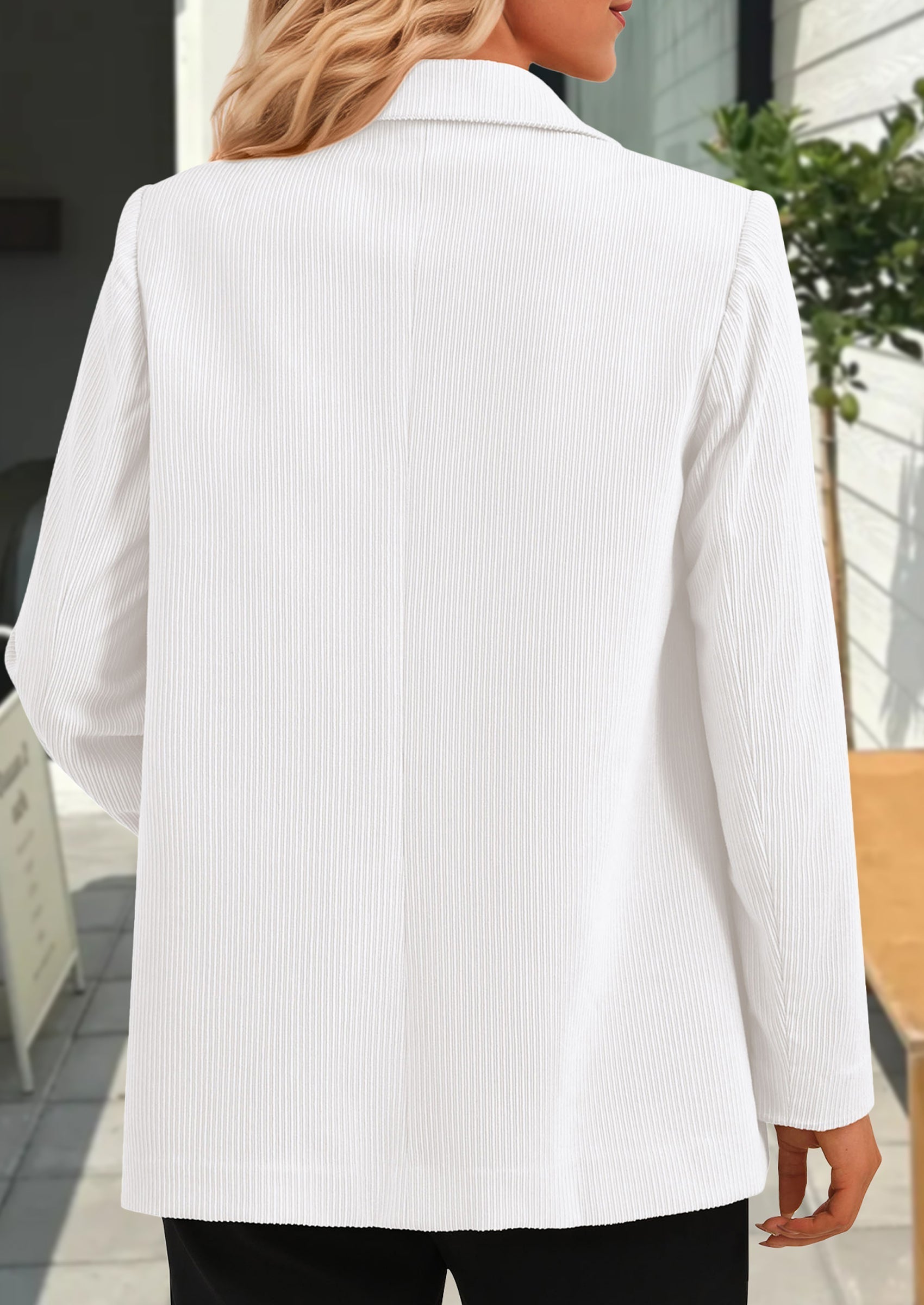 Women's Winter Corduroy Blazers Jackets Dressy Casual Ribbed Long Sleeve Lapel Fashion Work Business Outerwear