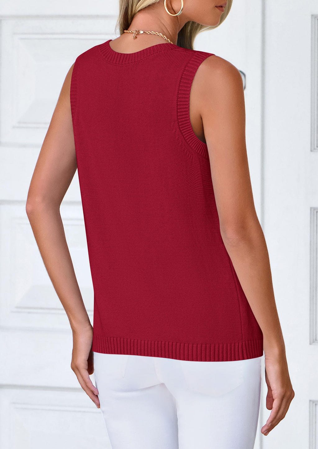 Sweater Vest Women Spring Summer Casual Lightweight Knit Sleeveless Button Down Tank Tops Trendy Clothes