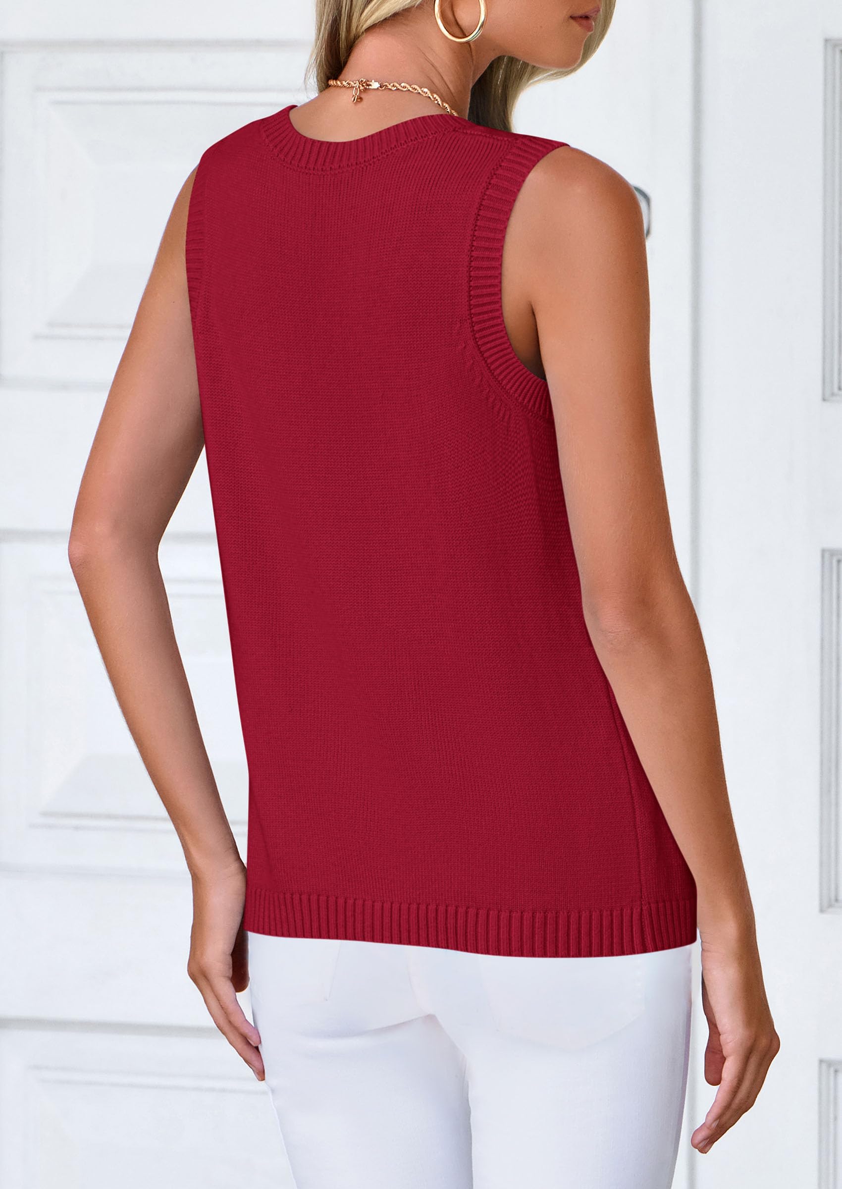 Sweater Vest Women Spring Summer Casual Lightweight Knit Sleeveless Button Down Tank Tops Trendy Clothes