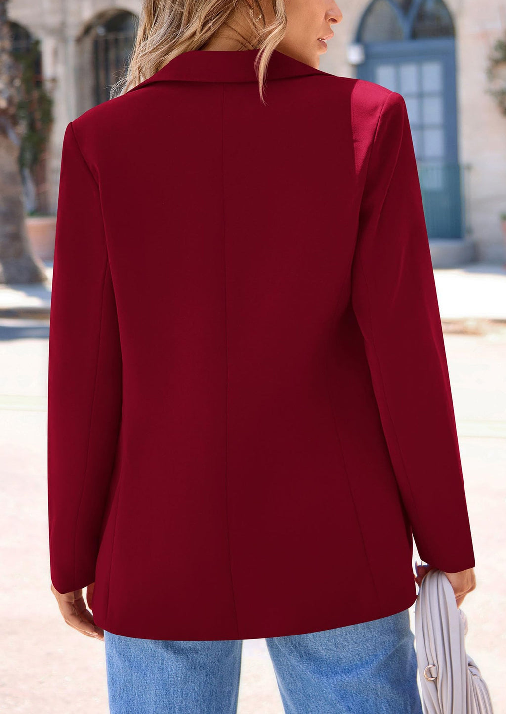 Women's Spring Fall Business Casual Blazers Long Sleeve Notch Lapel Trendy Work Office Blazer Jackets Outerwear