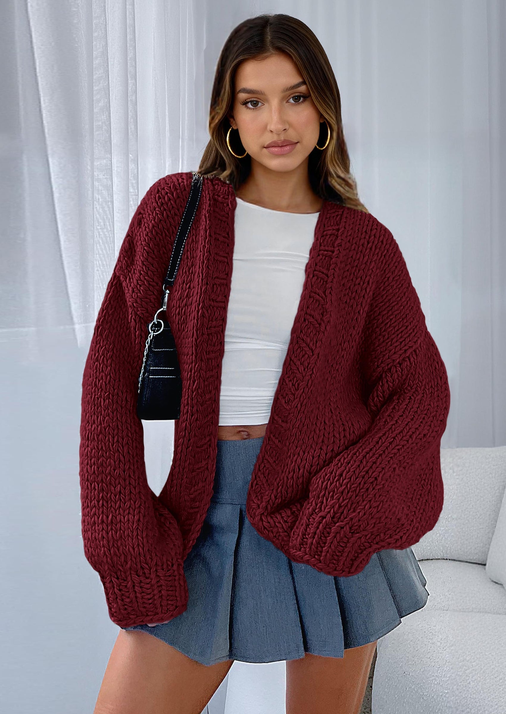 Cardigan Sweaters for Women Trendy Fall Fashion Long Sleeve Chunky Knit Cardigans Winter Clothing Outfits