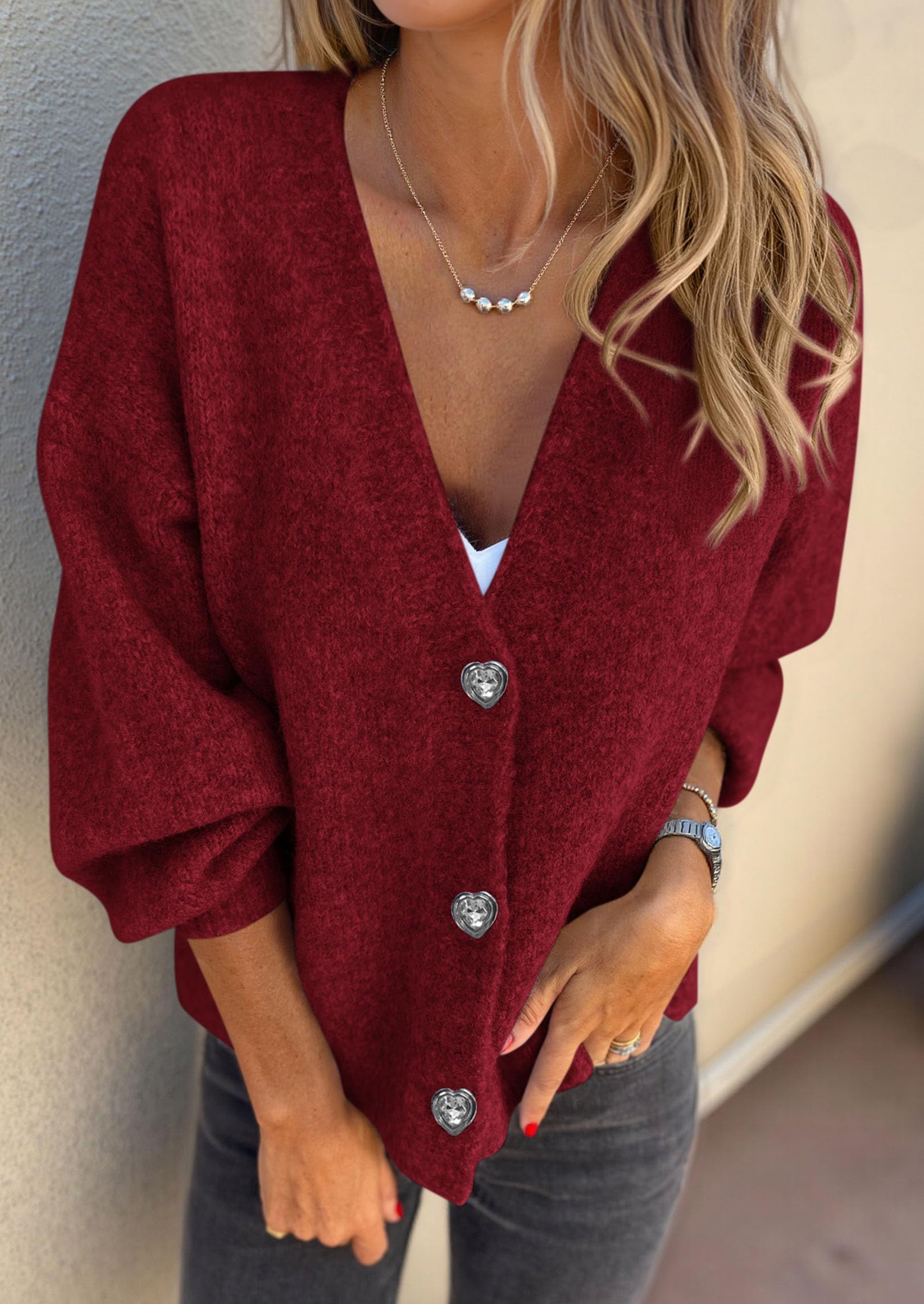 Cardigan Sweaters for Women Trendy Fall Long Sleeve Button Down Oversized Chunky Knit Sweater Outerwear
