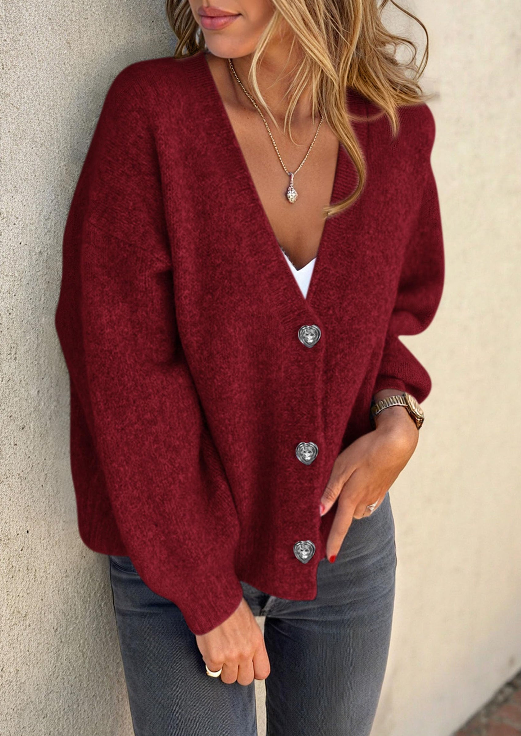 Cardigan Sweaters for Women Trendy Fall Long Sleeve Button Down Oversized Chunky Knit Sweater Outerwear