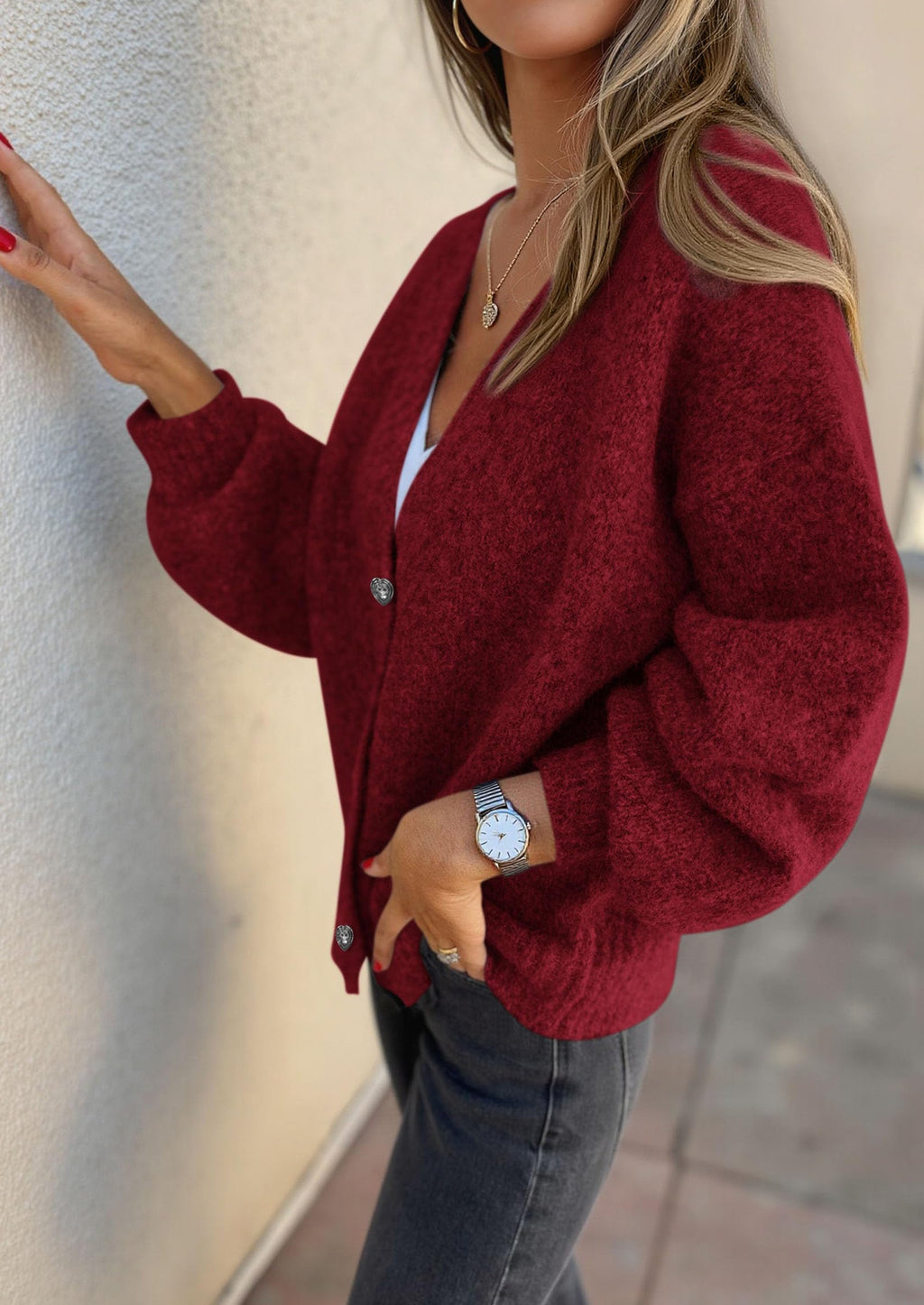 Cardigan Sweaters for Women Trendy Fall Long Sleeve Button Down Oversized Chunky Knit Sweater Outerwear