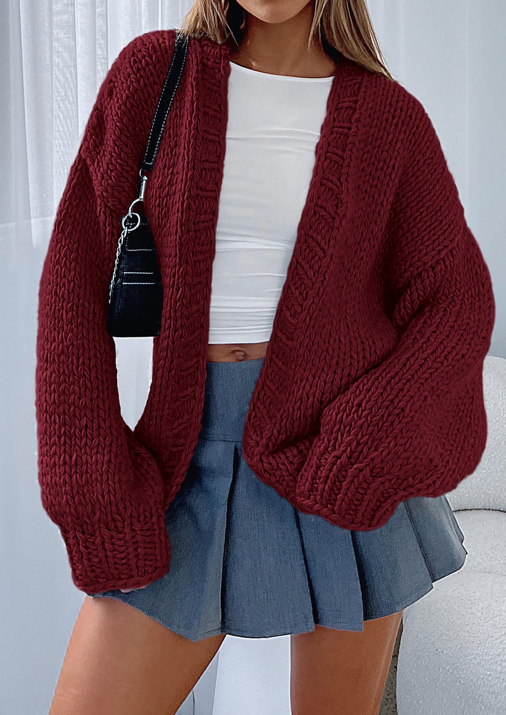 Cardigan Sweaters for Women Trendy Fall Fashion Long Sleeve Chunky Knit Cardigans Winter Clothing Outfits