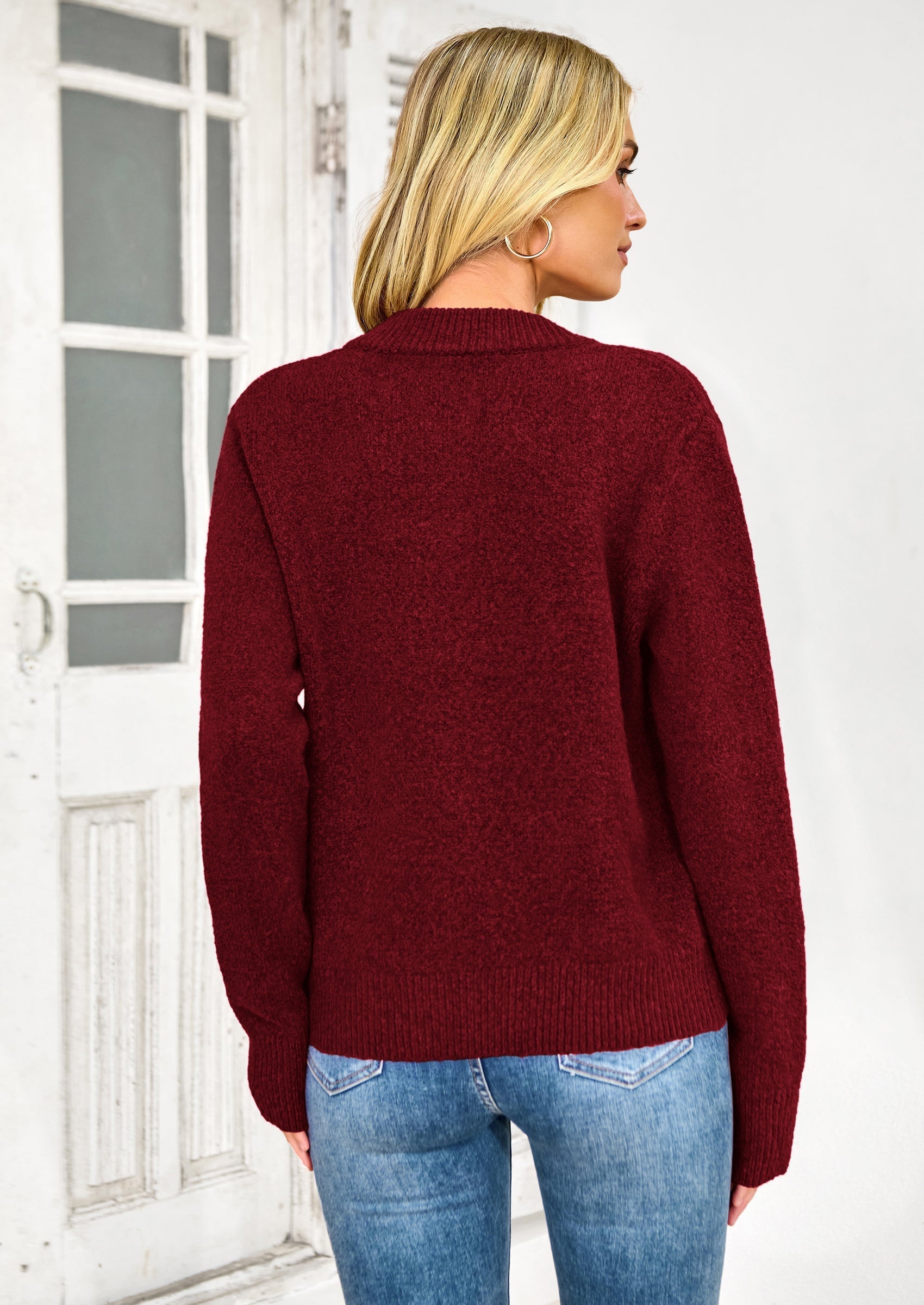 Women's Knit Cardigan Sweaters Casual Long Sleeve Open Front Button Up Ribbed Fall Spring Sweater Jackets