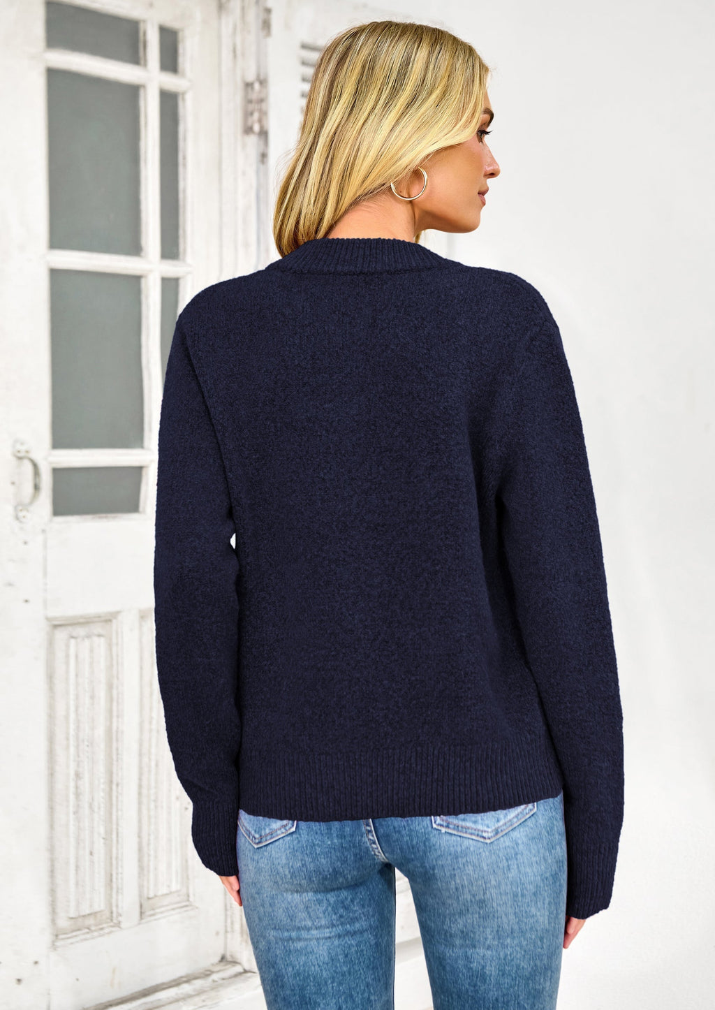 Women's Knit Cardigan Sweaters Casual Long Sleeve Open Front Button Up Ribbed Fall Spring Sweater Jackets