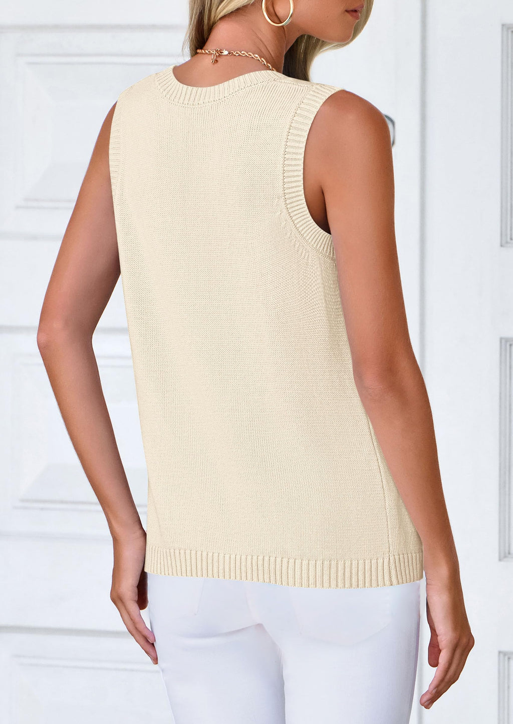 Sweater Vest Women Spring Summer Casual Lightweight Knit Sleeveless Button Down Tank Tops Trendy Clothes