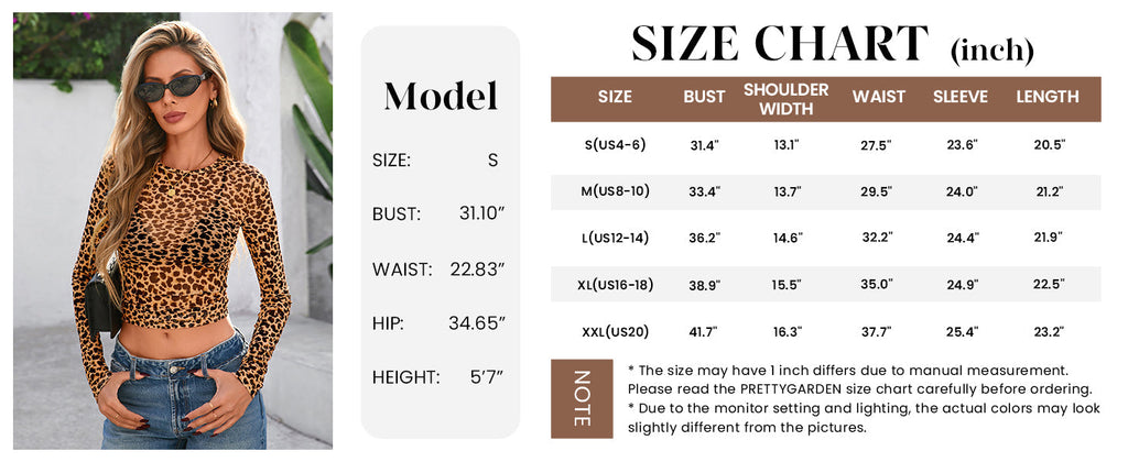 Women's Mesh Long Sleeve Top Trendy Fall See Through Sheer Blouse Leopard Fitted Going Out Layering Shirts