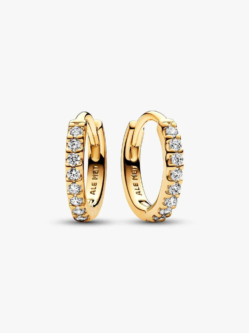 Diamond hoop earrings