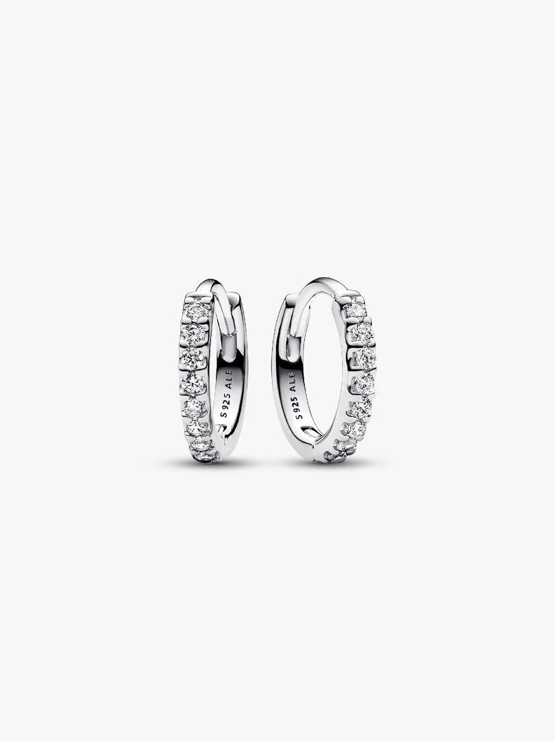 Diamond hoop earrings